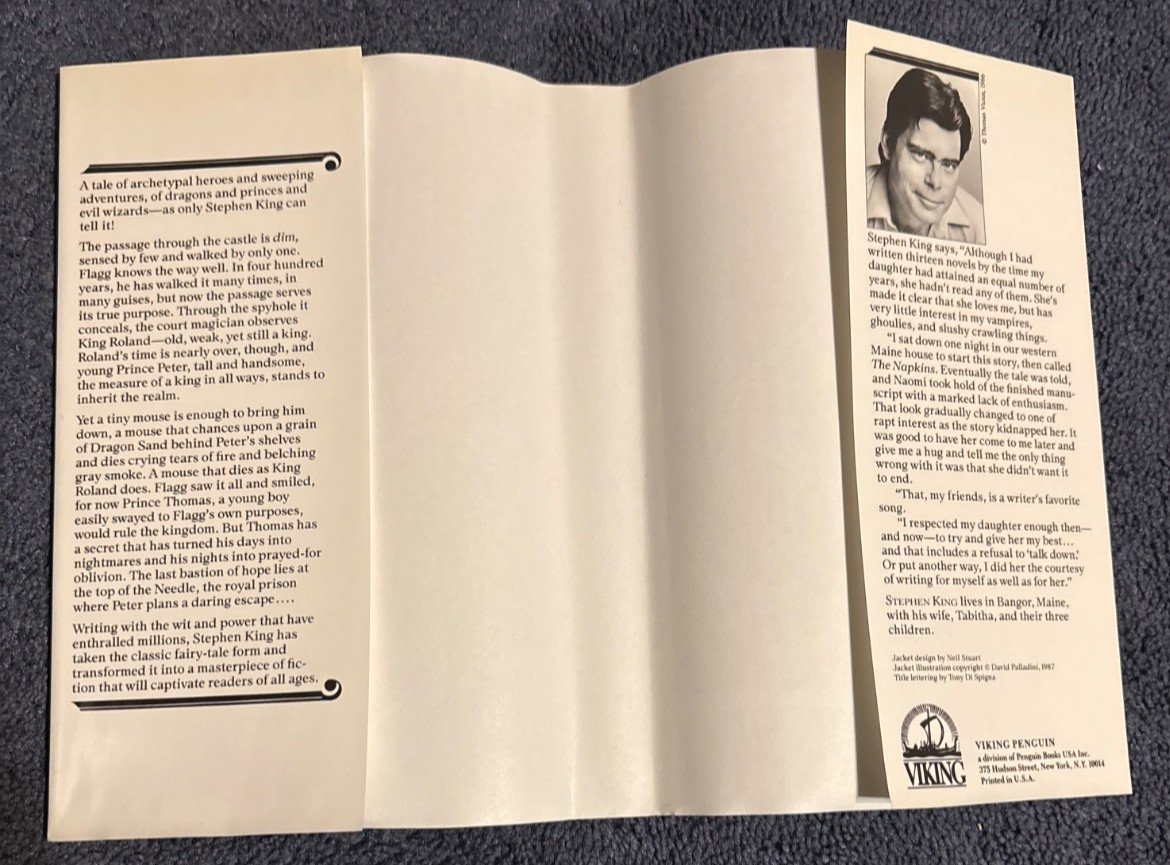 Stephen King – The Eyes Of The Dragon 1987 1st EDITION 1st PRINT Hardcover w/ dj
