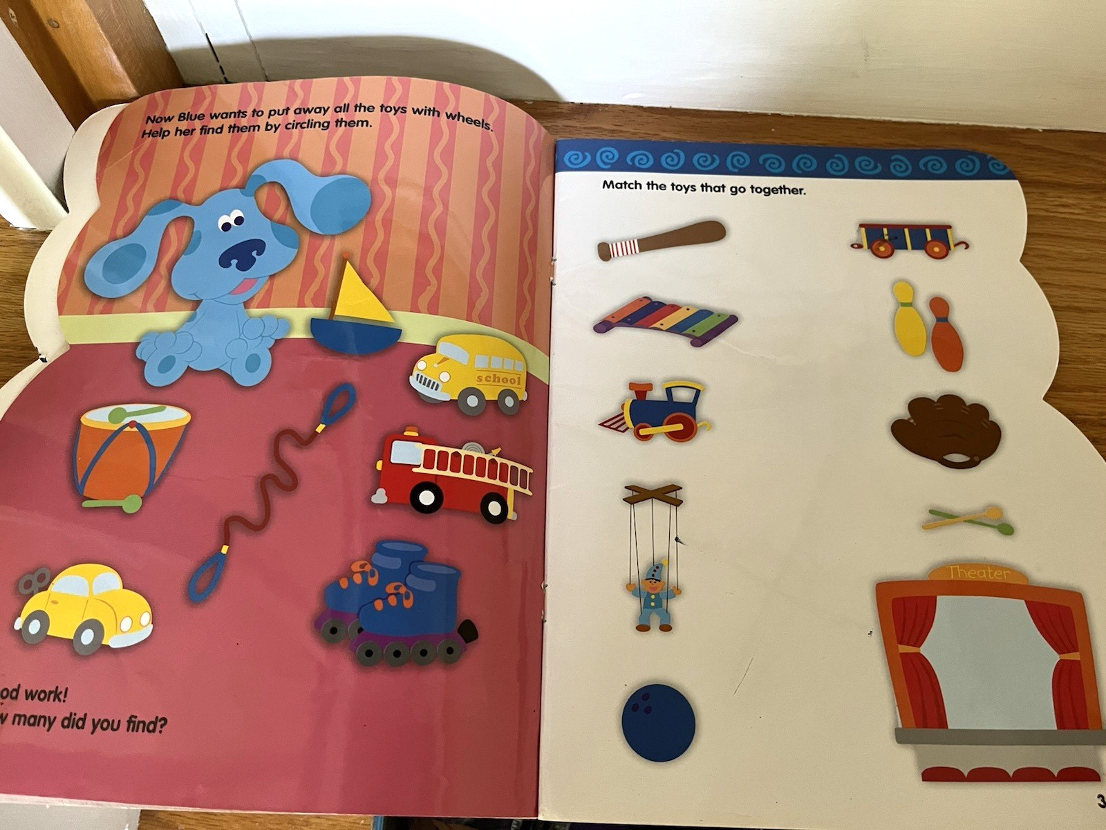 Blue&rsquo;s Clues Wipe-Off Workbook Sort and Match Gently Used, Good Shape