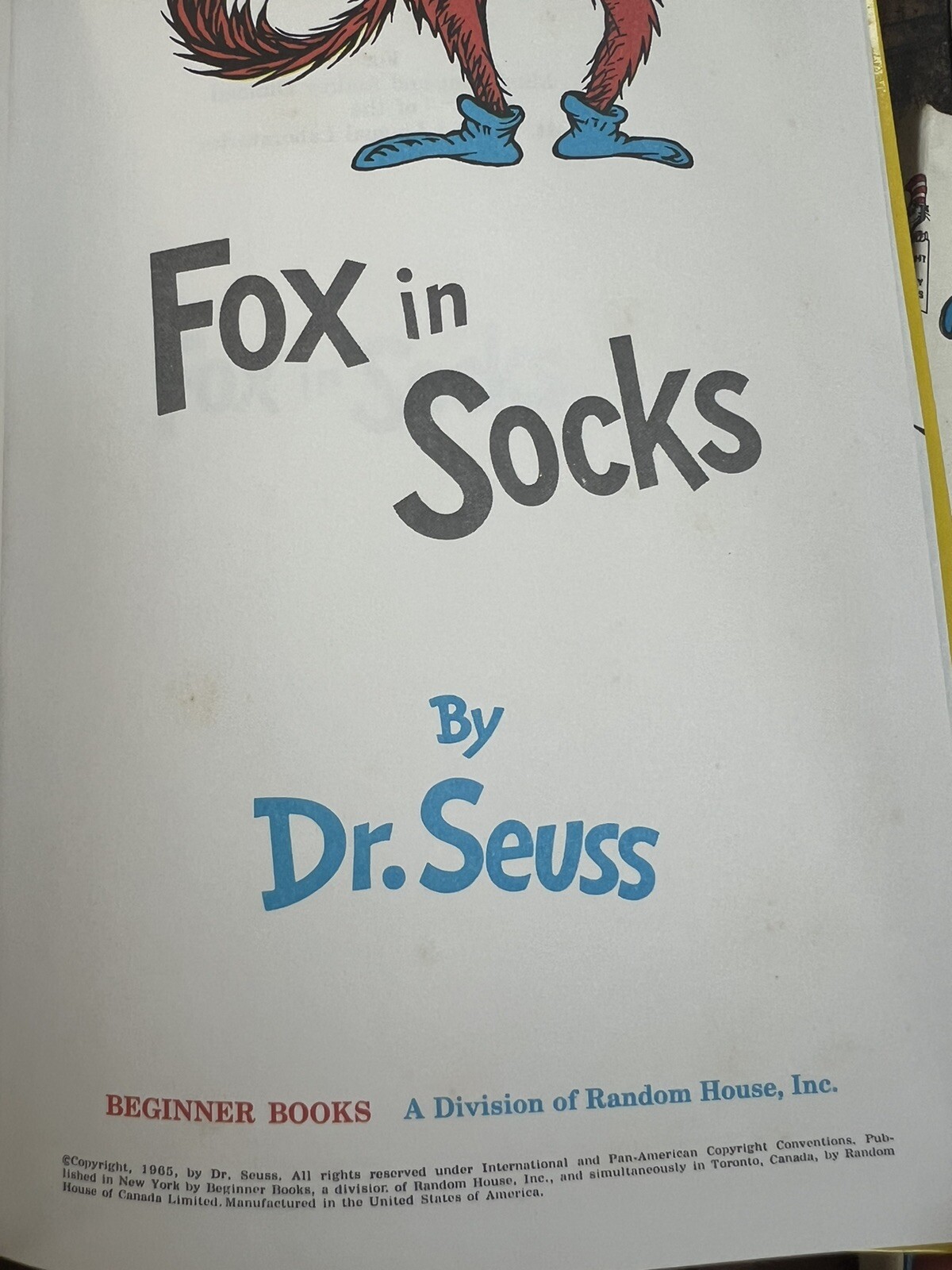 Dr. Suess Vintage 10 Beginner Books Mulberry Street Mr brown moo Fox In Socks