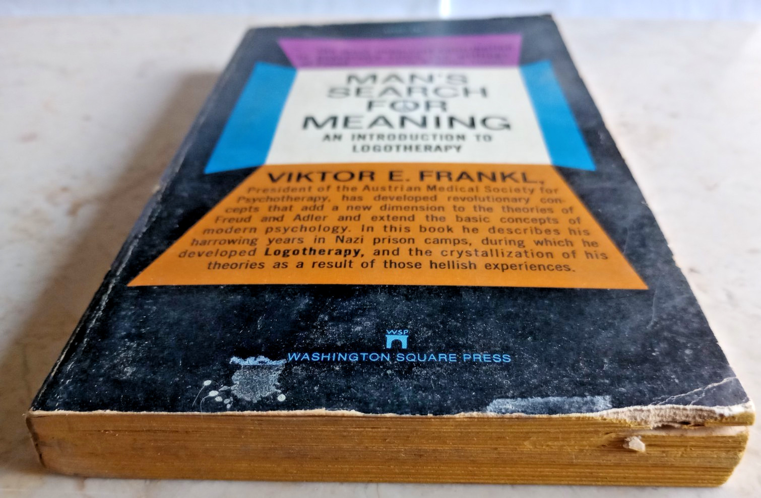1969 WASHINGTON 16THpt MAN&rsquo;S SEARCH FOR MEANING VIKTOR FRANKL PB/PAPERBACK BOOK