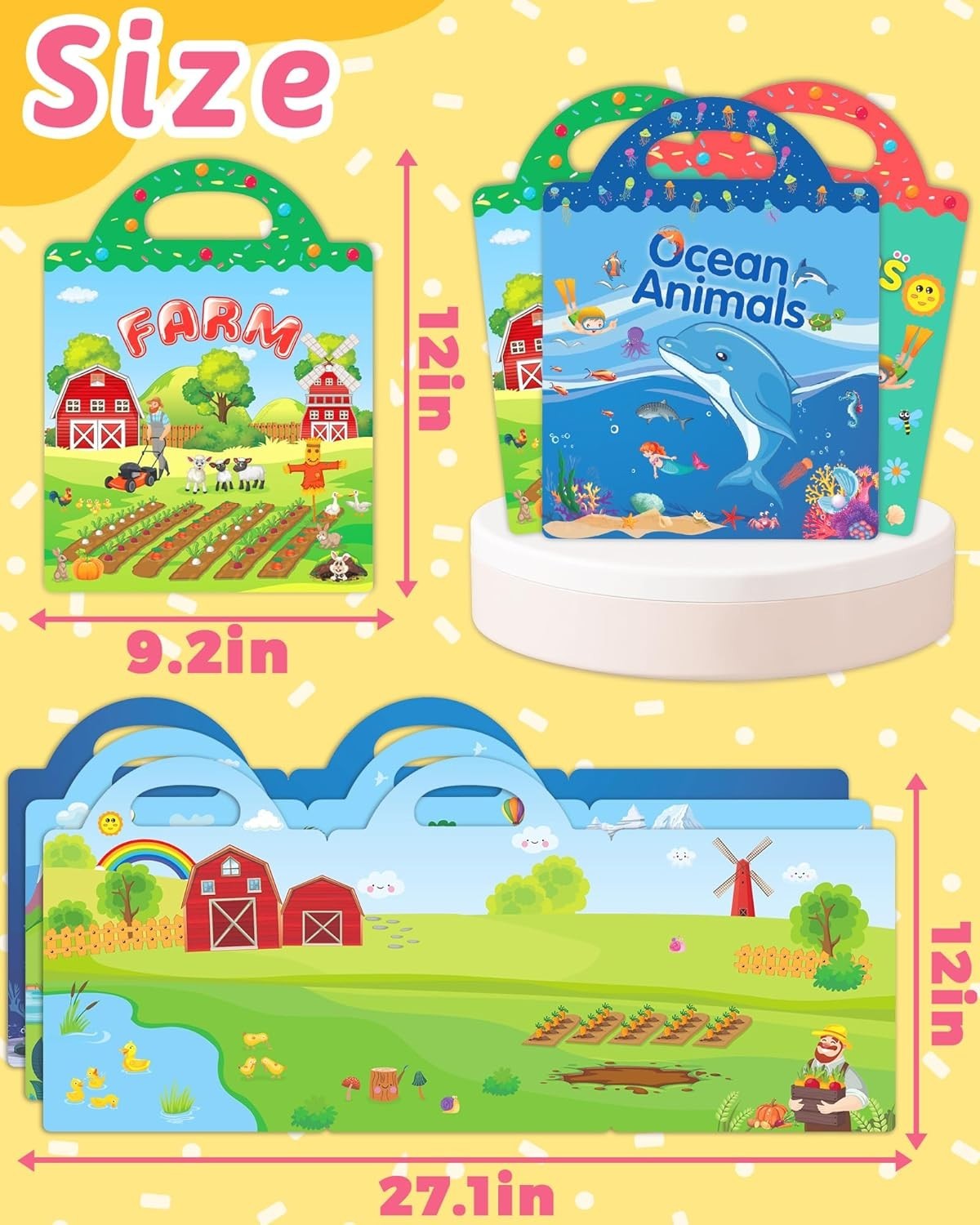 Multicolored Reusable Sticker Set – Fun Themes for Toddlers & Young Children