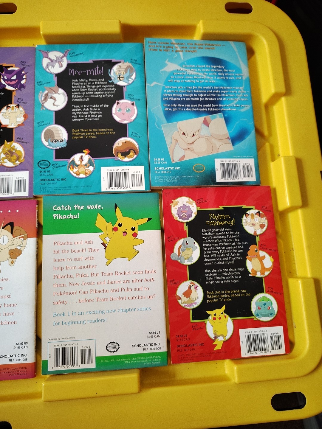 Pokemon Lot Of 6 Children&rsquo;s Chapter Books Vintage 2 VHS Pokemon VHS