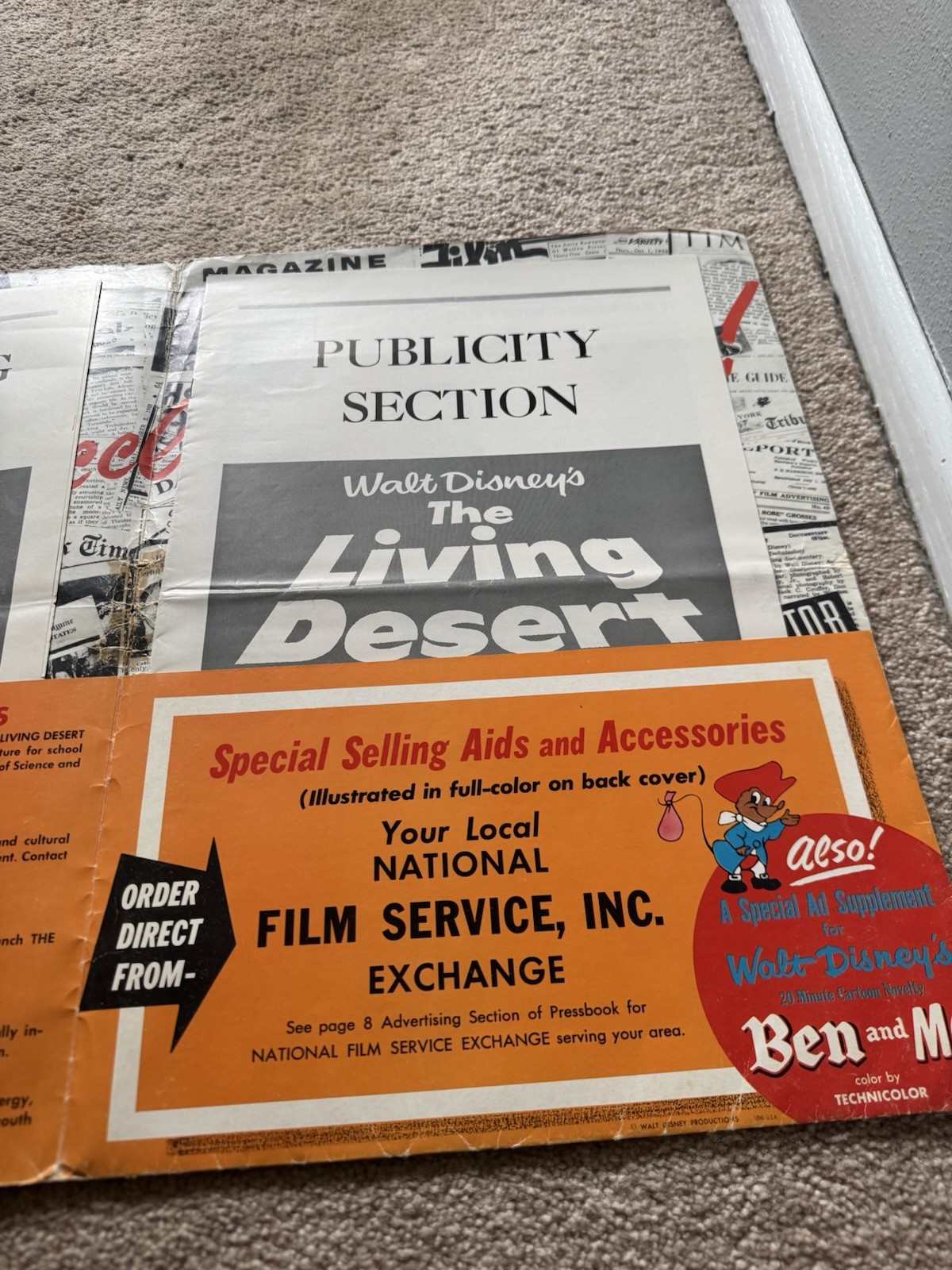 WALT DISNEY&rsquo;S LIVING DESERT 1953 Press Release Special Campaign Book Rare