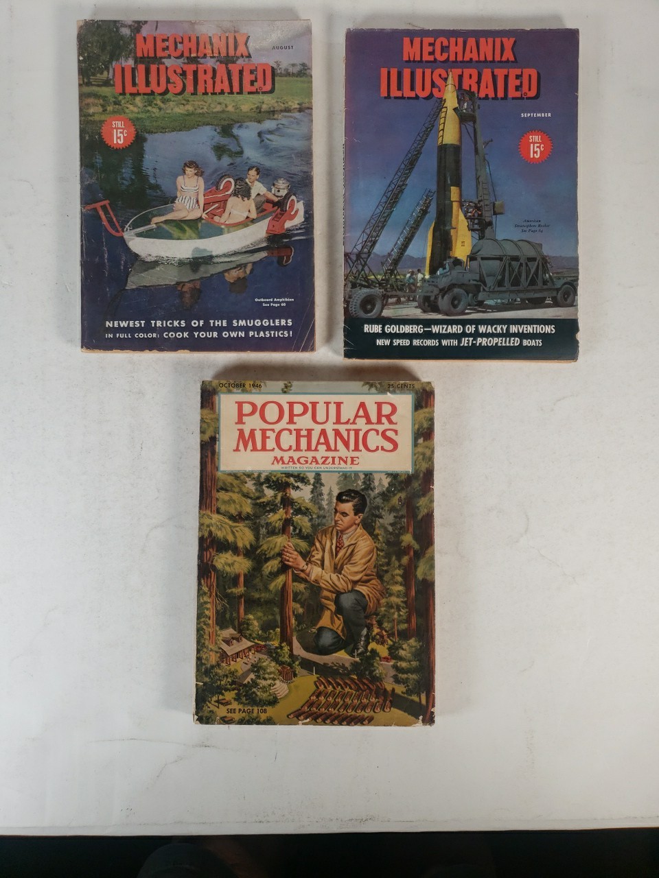 Popular Mechanics Vintage Magazines (13 Magazine Lot) 1945 – 1958