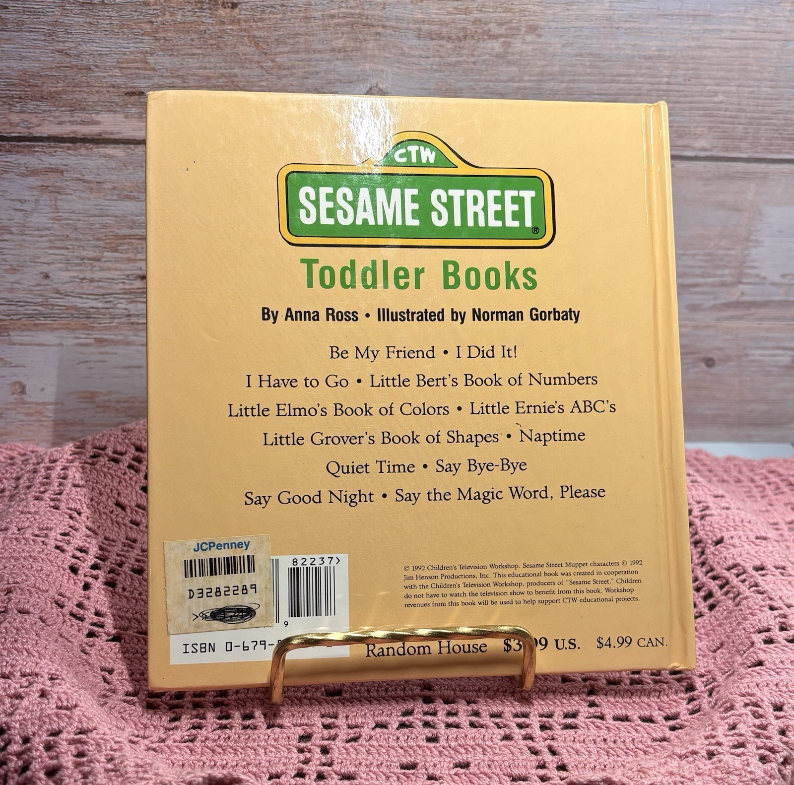 Sesame Street Toddler Books Little Grover&rsquo;s Book of Shapes HC 1992 Vintage Book