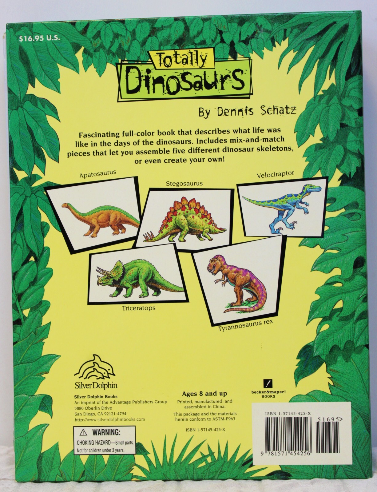 Dennis Schatz Totally Dinosaurs Book Bone Skeleton Model Assembly Paleontology