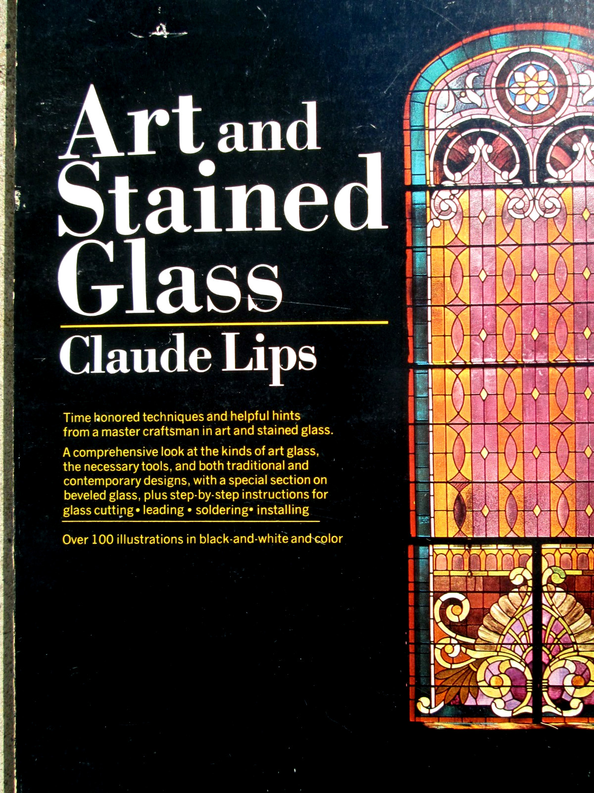 1970&rsquo;s Lot of 3 Stained Glass Paperback Books Basic Manual/Art and Stained Glass