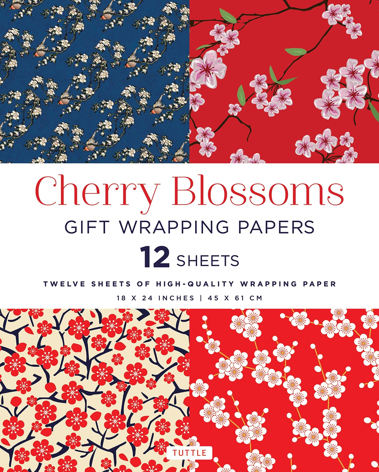 Cherry Blossoms Gift Wrapping Papers – 12 Sheets: 18 x 24 inch (45 x 61 cm) Wrap