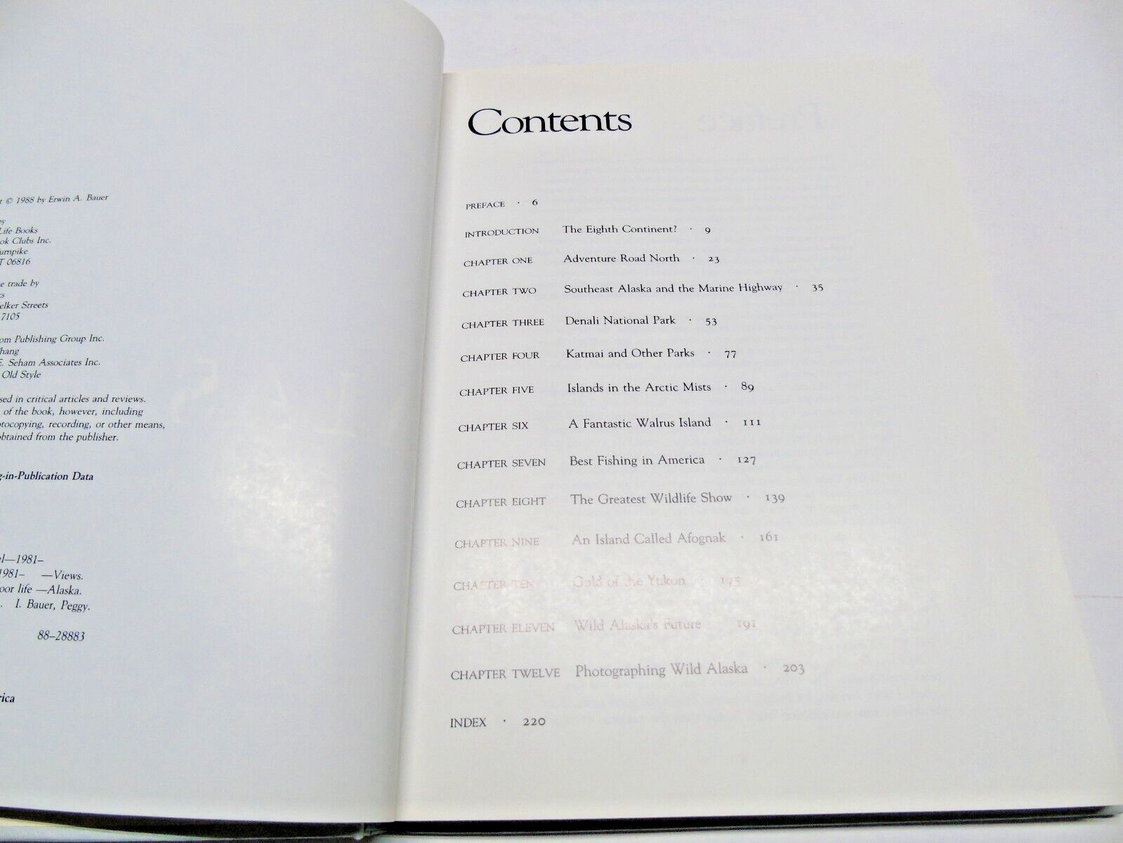 Wild Alaska An Outdooor Life Book by Erwin & Peggy Bauer 1988 Photos Base Maps