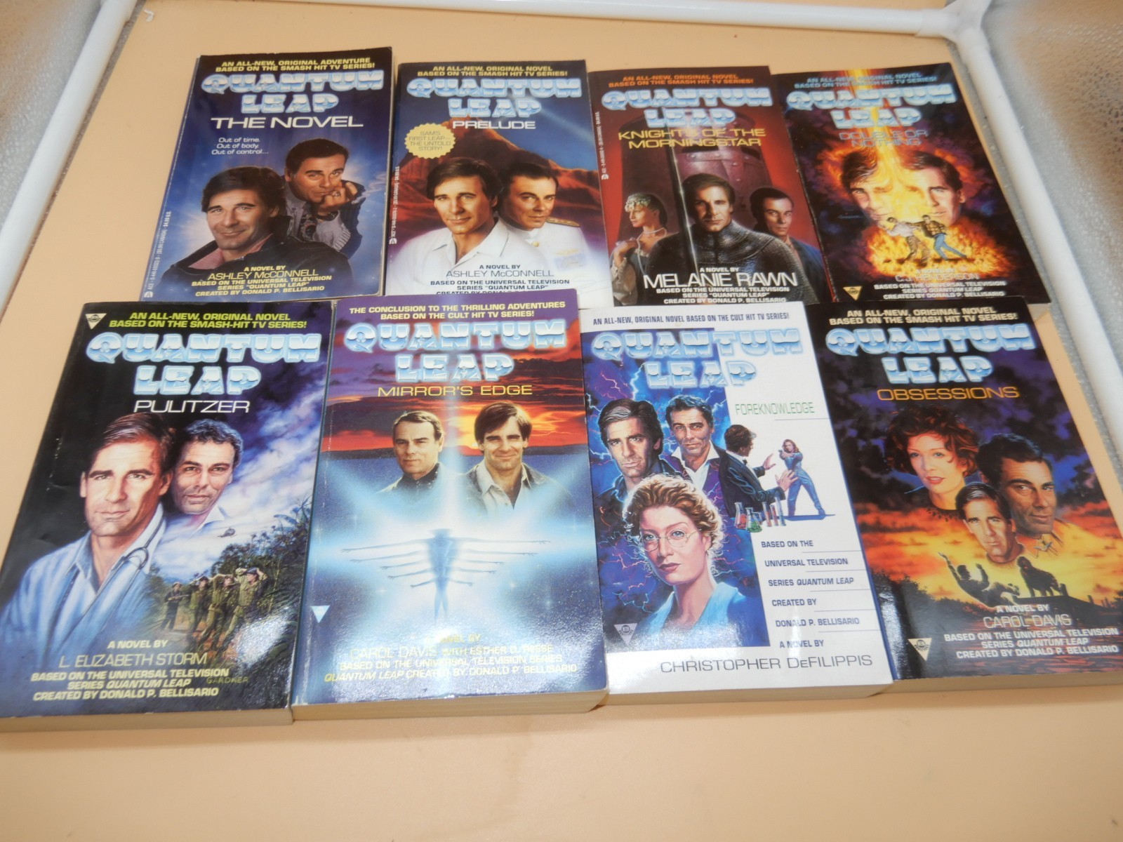 QUANTUM LEAP 8 pb book Lot 1990&rsquo;s TV Tie In 1st Print Novels Ashley McConnell