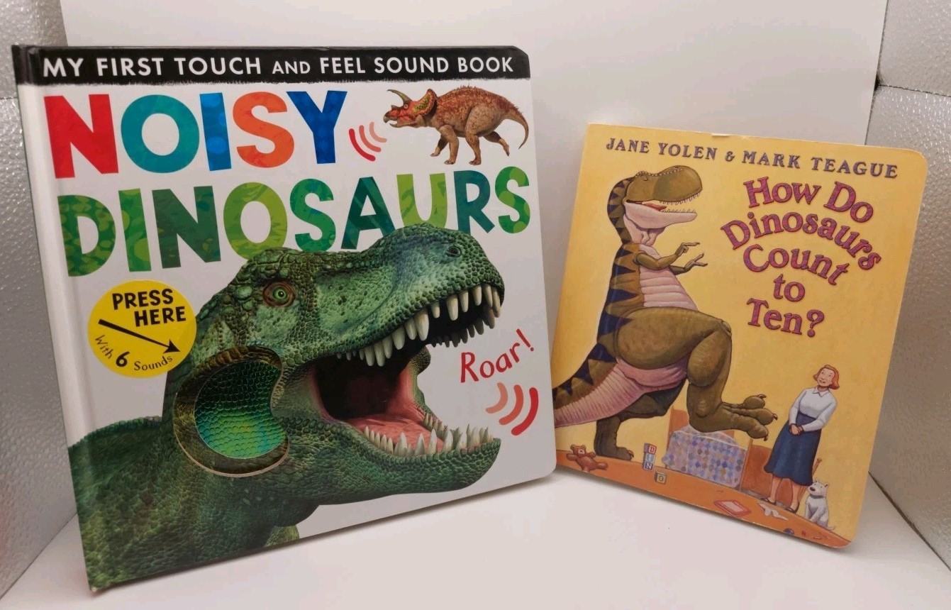 🦕 2 Board Books – How Do Dinosaurs Count to Ten & Noisy Dinosaurs