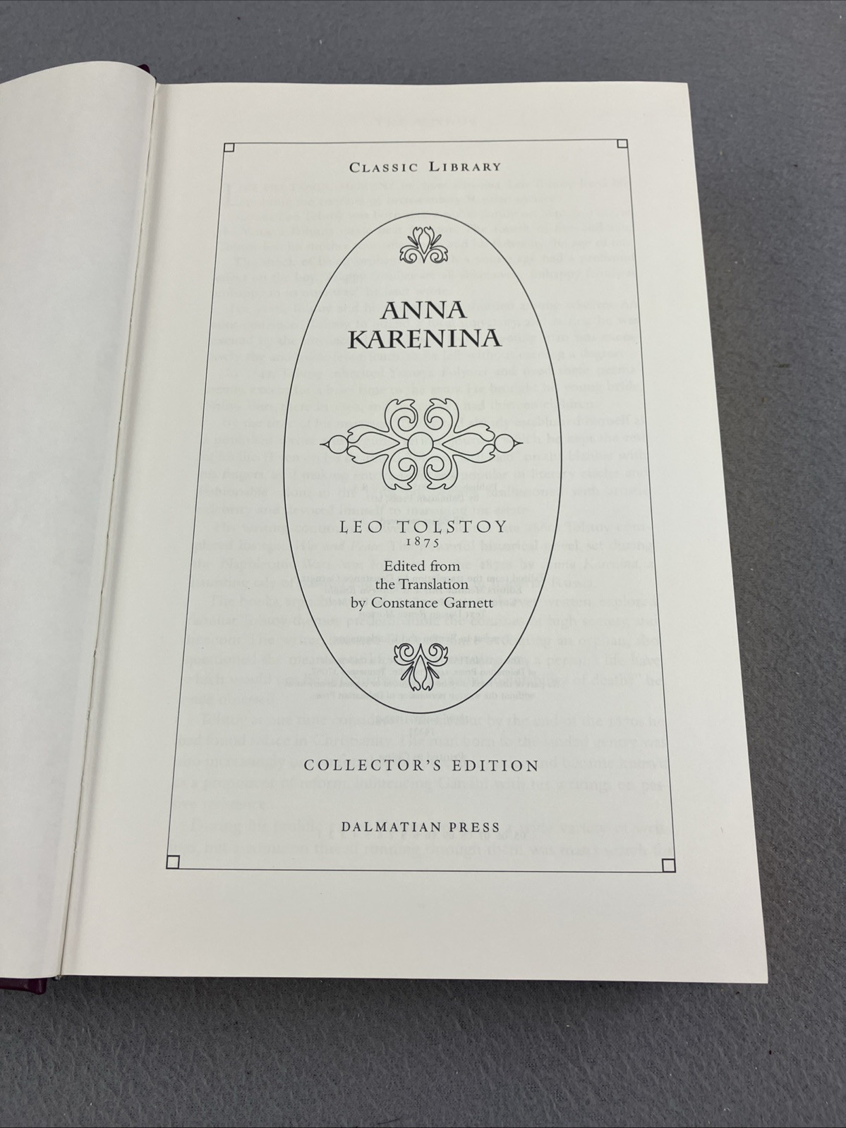 Anna Karenina by Leo Tolstoy Leather Bound Hardcover Dalmatian Press Acceptable