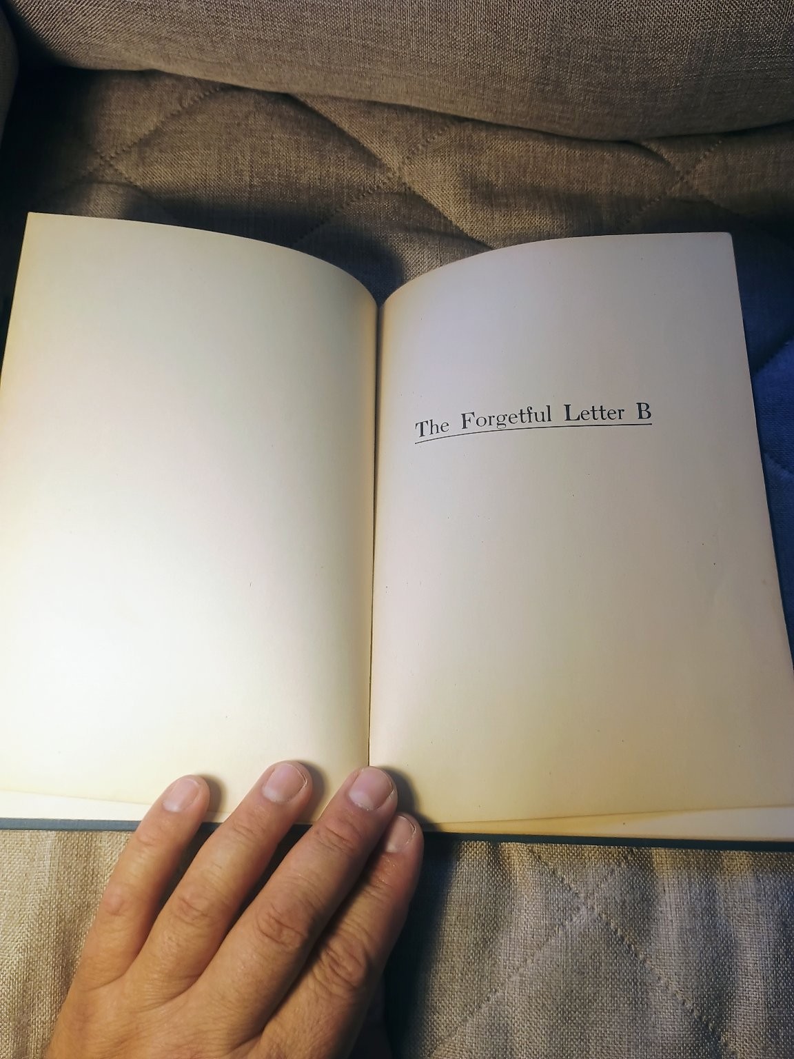 The Forgetful Letter B Richard A. Clarke 1922 Vintage Children&rsquo;s Illustrated