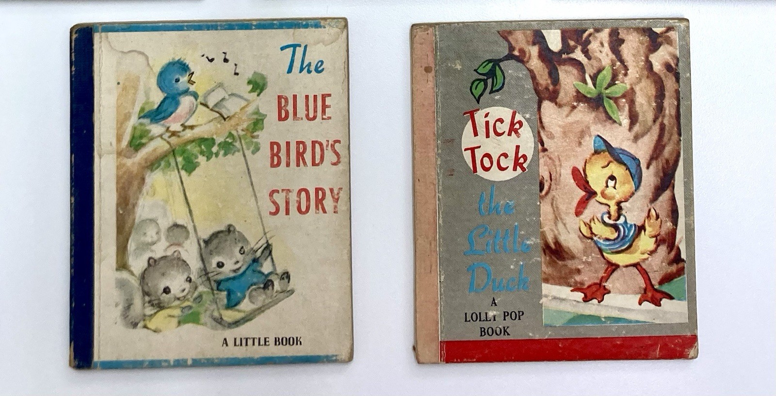Vintage 1940s Miniature 4&Prime; Children&rsquo;s Book Lot A Little Book & Lollipop Book (8)