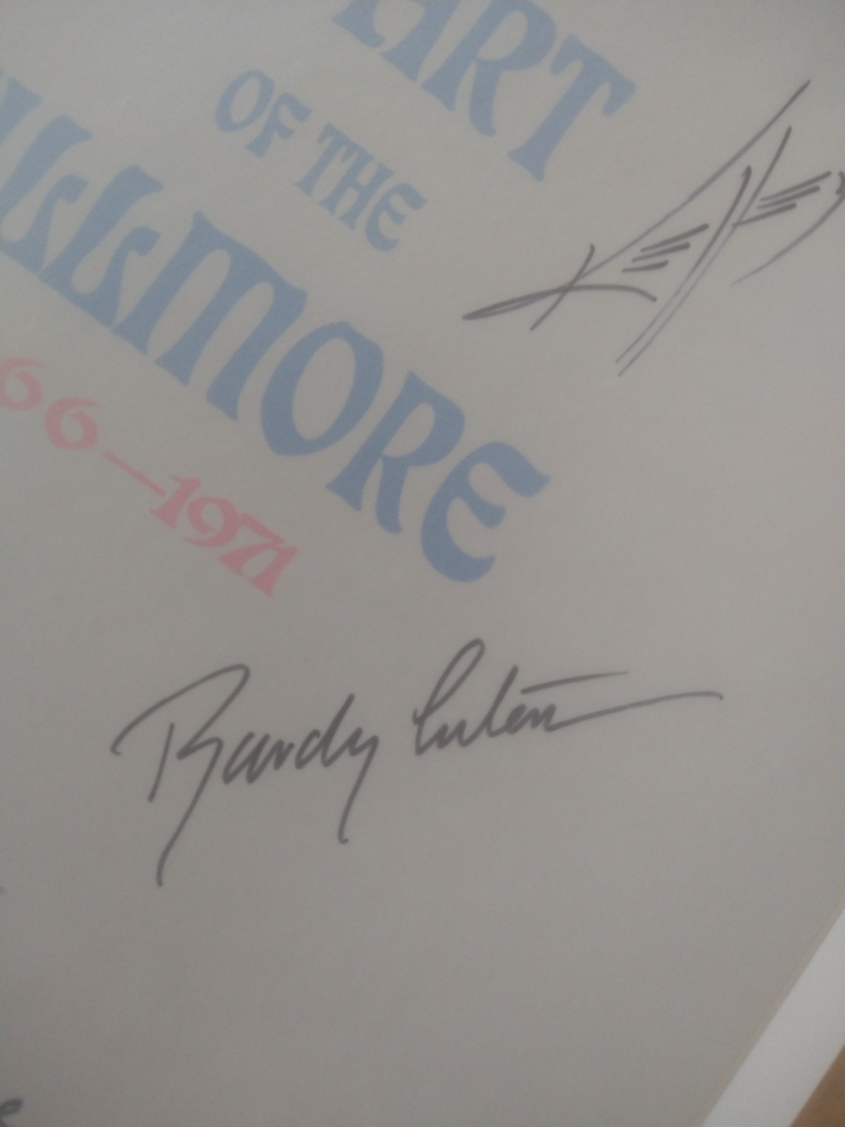 The Art of the Fillmore: The Poster Series 1966-1971 VINTAGE SIGNED 80/475