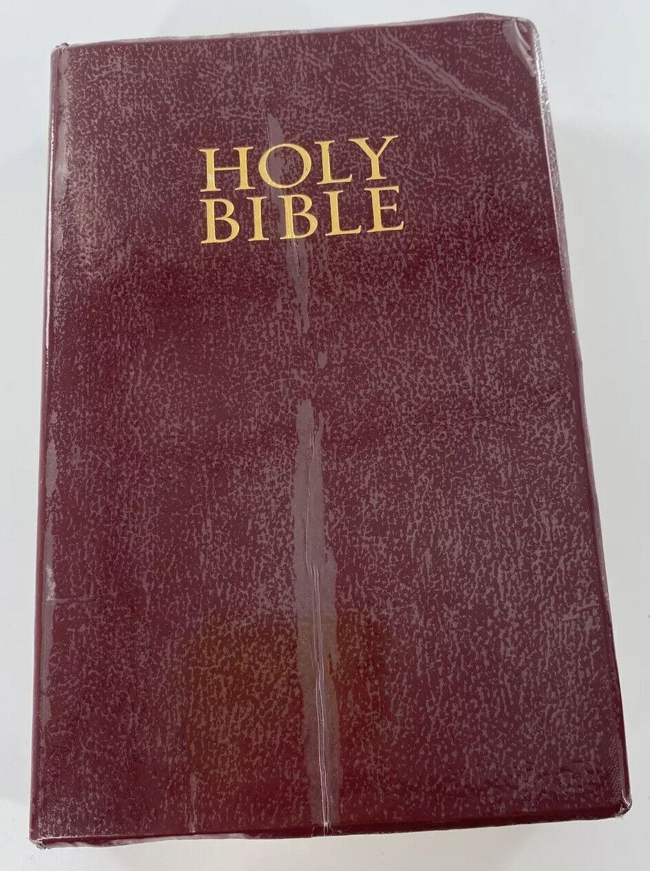 HOLY BIBLE NKJV Red Letter Nelson Dictionary Concordance Burgundy 1980 