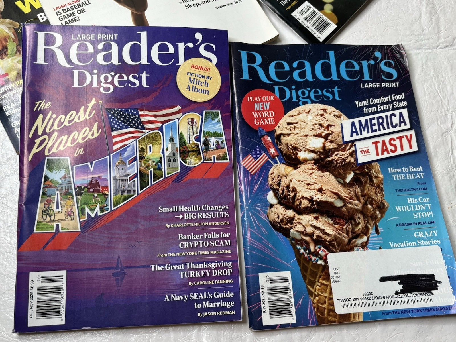 Lot x 7 Reader&rsquo;s Digest Large Print Sep Oct 2013 Mar Jul Oct Dec 2025 Jan 2026