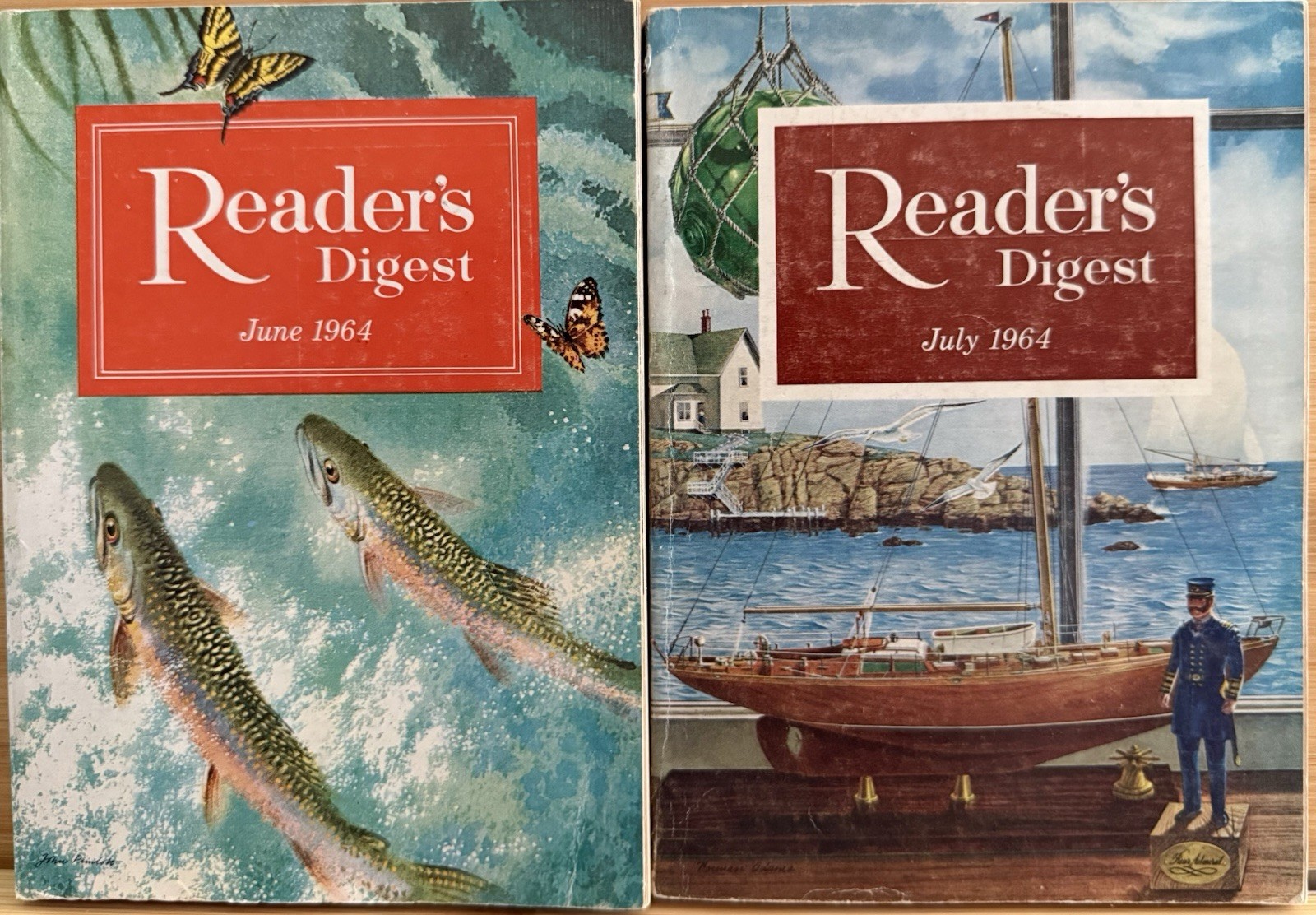 1964 June July (2) READER&rsquo;S DIGEST MAGAZINE Vintage Ageless Fun Short Stories
