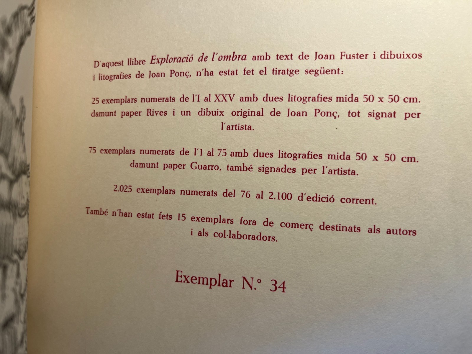 Exploració de L&rsquo;ombra by Joan Fuster and Joan Ponc ~ 1974 Barcelona