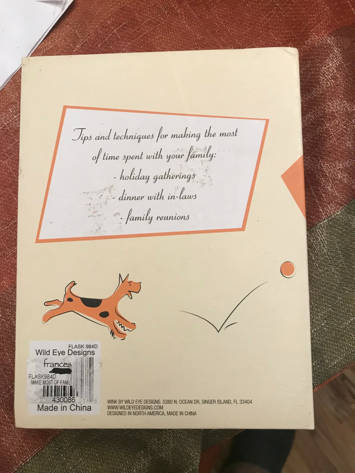 Wink Book Flask « Make the most of Family Time » 7oz