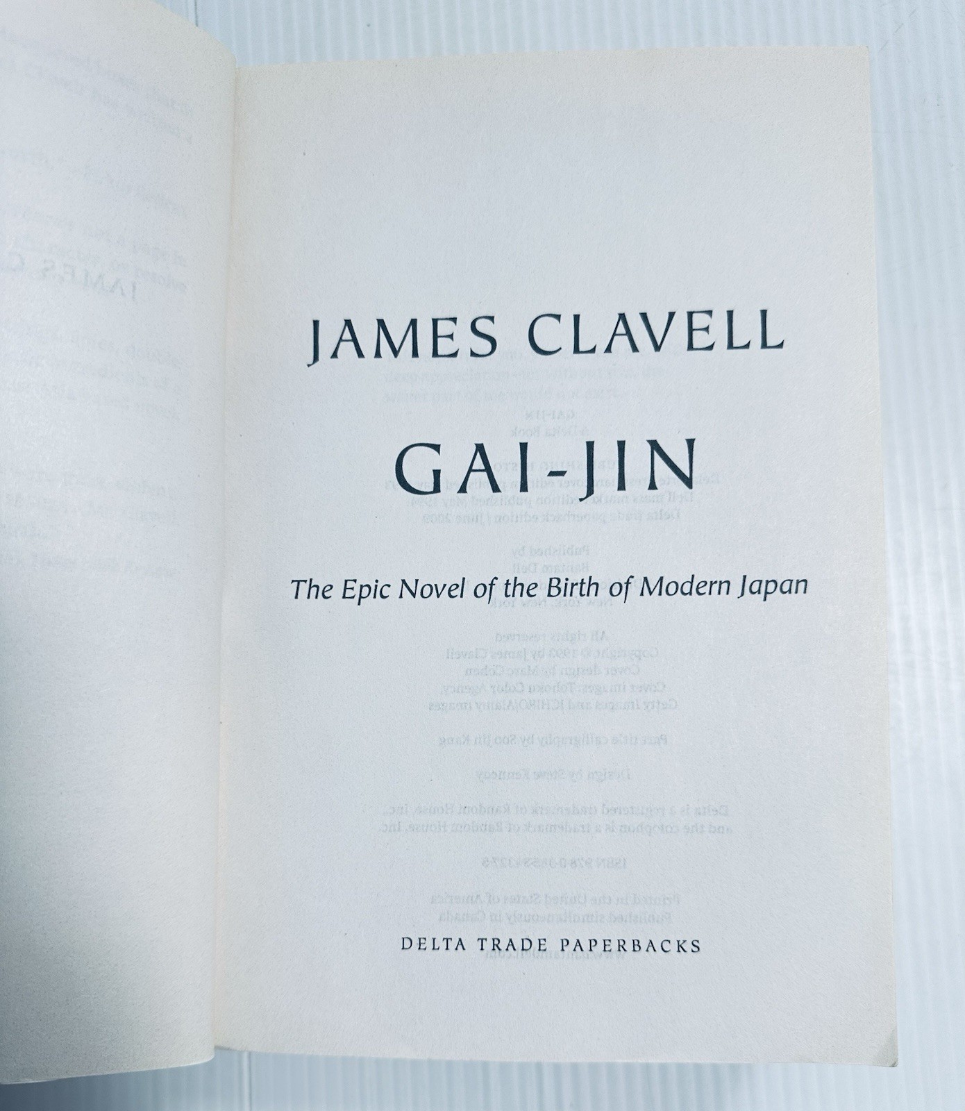 James Clavell Asian Saga 3 Book Set Shogun Tai Pan Gai Jin Paperback Lot