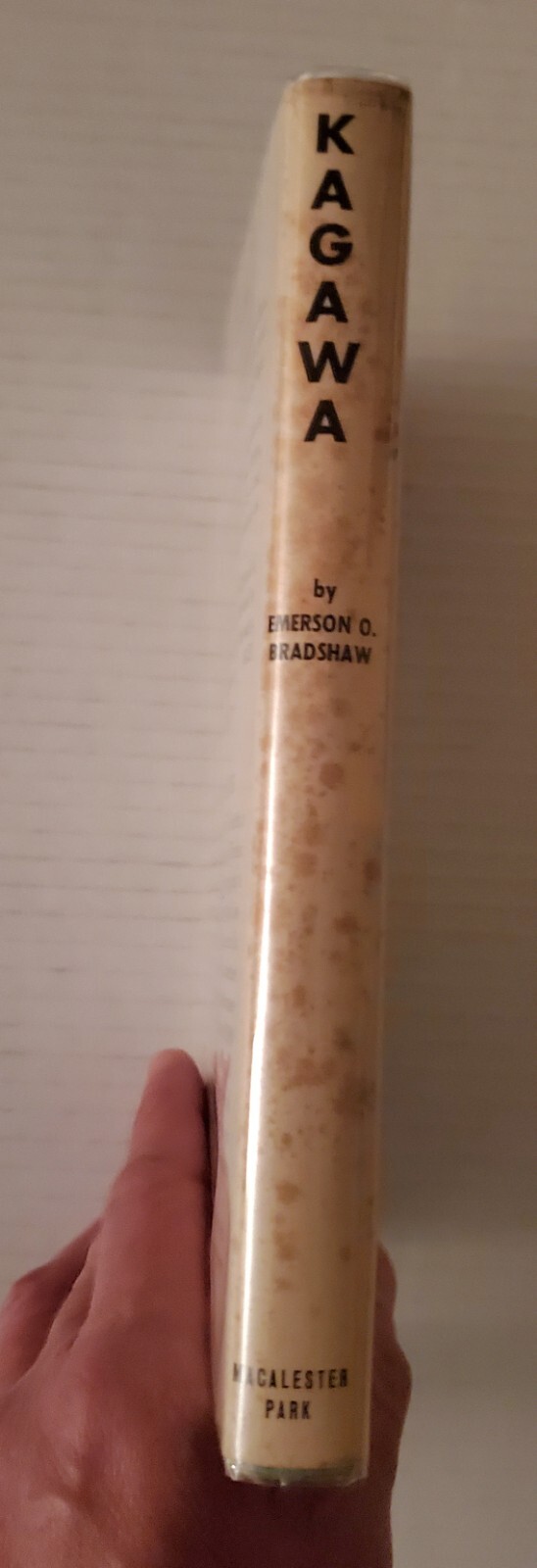 Unconquerable Kagawa First Edition 1952 Intimate Details Emerson O. Bradshaw