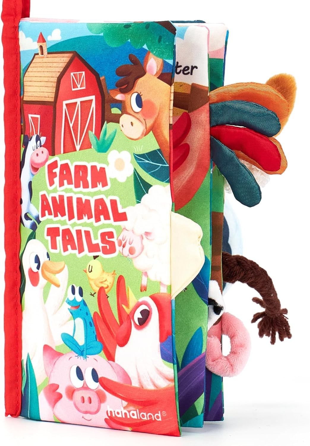 Multicolored Farm Tails Cloth Book – Engaging Sensory Experience for Babies