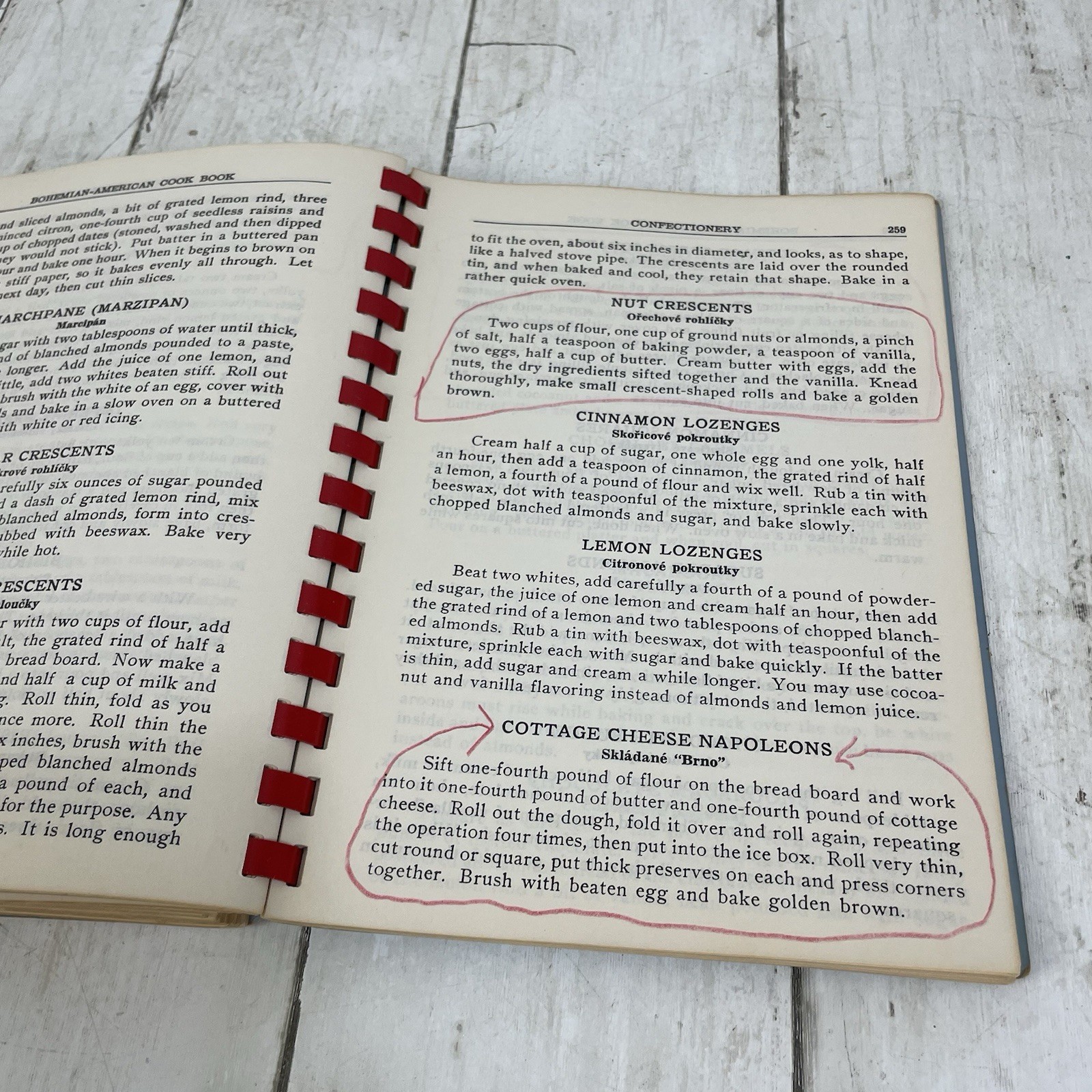 Bohemian American Cook Book 5th Edition Spiral Bound by Marie Rosicky 1949