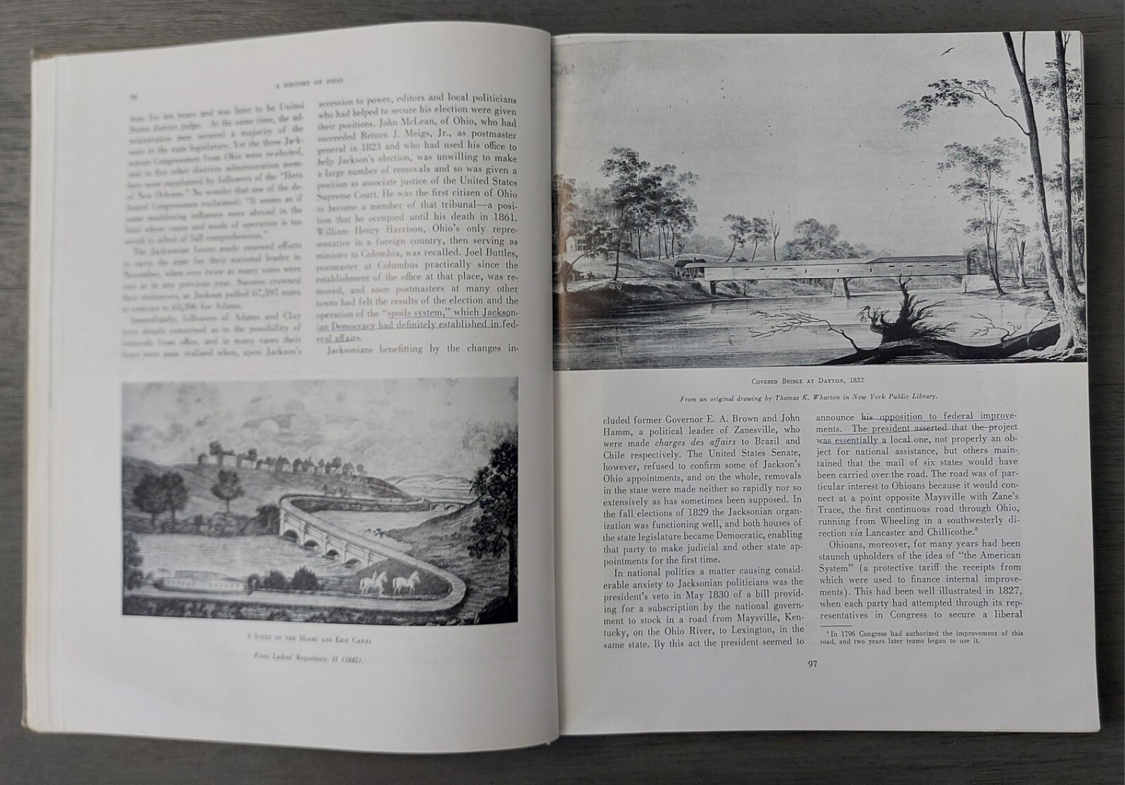 Vintage 1961 « A History of Ohio » Roseboom/Weisenburger Hardcover
