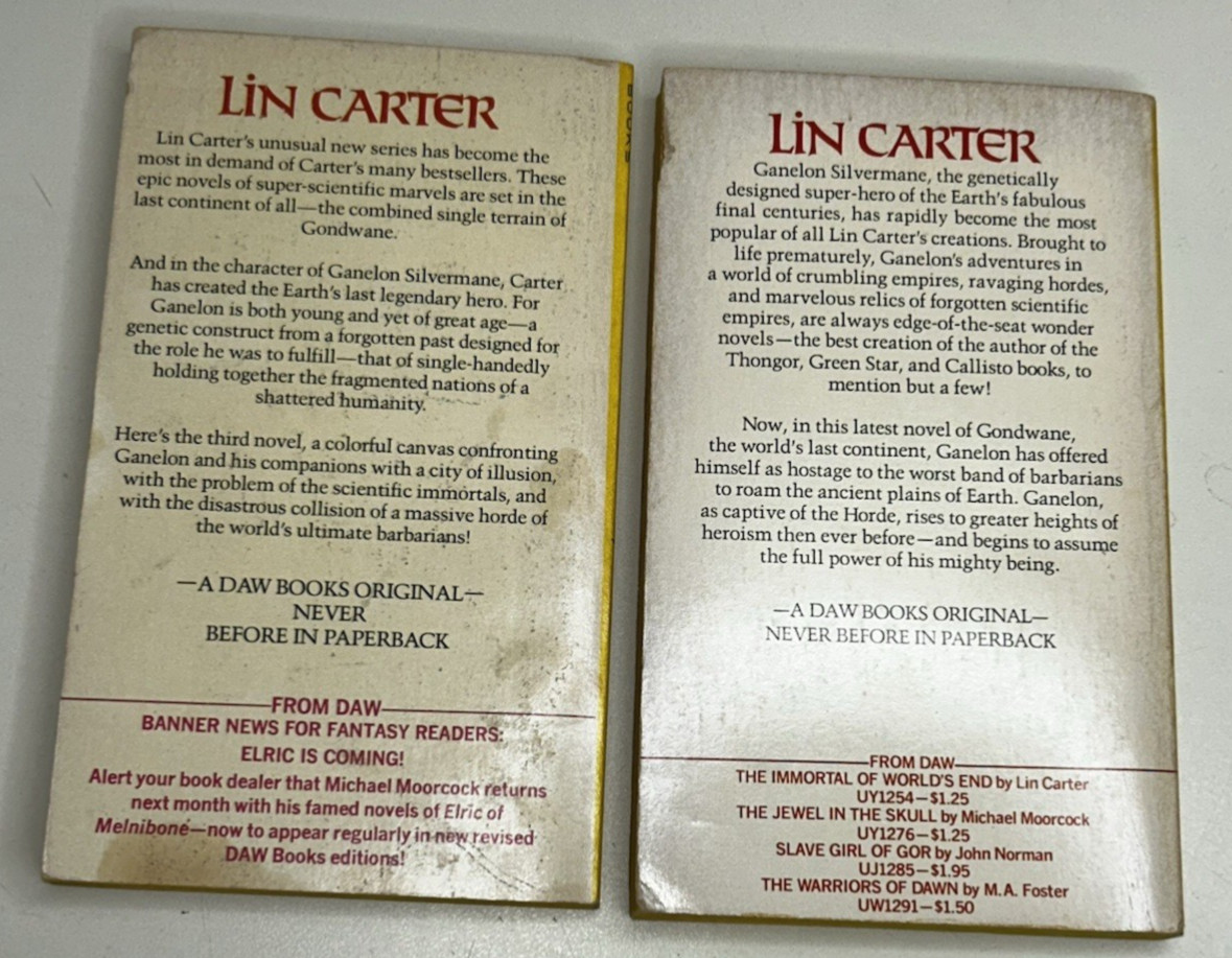Lot of 11 Lin Carter PB Books VTG Zanthodon Thongor World&rsquo;s End 1980s