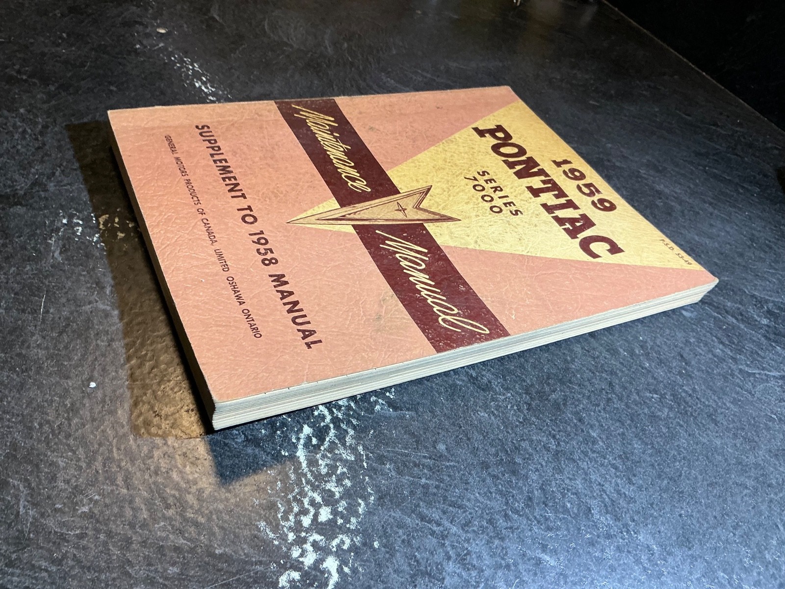 1959 Pontiac 7000 Series Maintenance Manual Parisienne Laurentian Strato-Chief