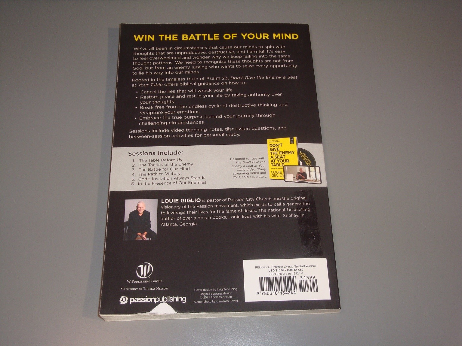 Don&rsquo;t Give the Enemy a Seat at Your Table Study Guide Louie Giglio Thomas Faith
