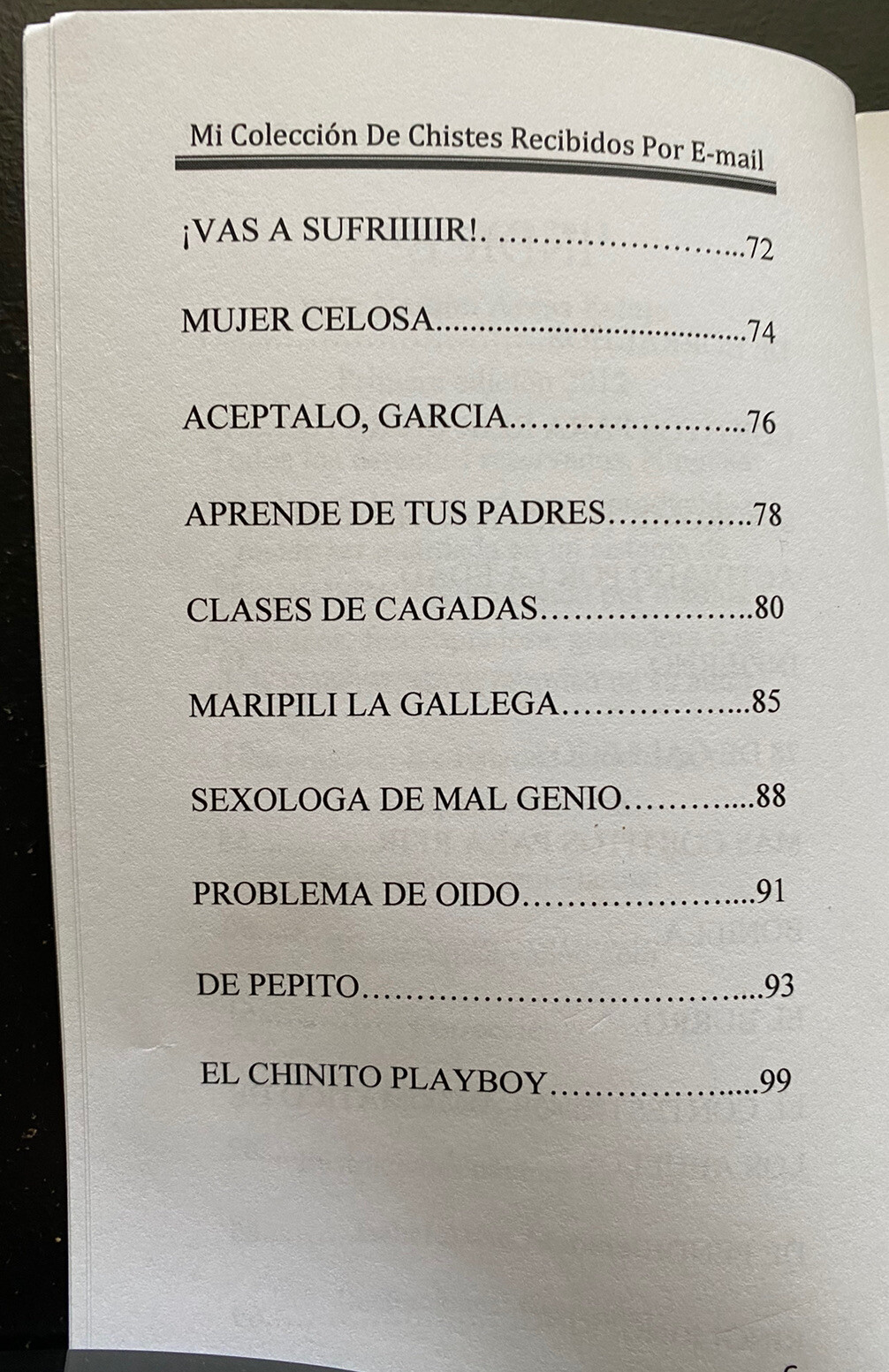 Libro de Chistes « Mi Colección De Chistes Recibidos Por E-Mail » jokes in Spanish