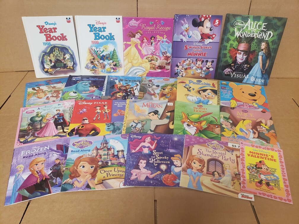 Lot of 10 Walt Disney Popular Cartoon Children Kids Books-MIX *RANDOM* UNSORTED