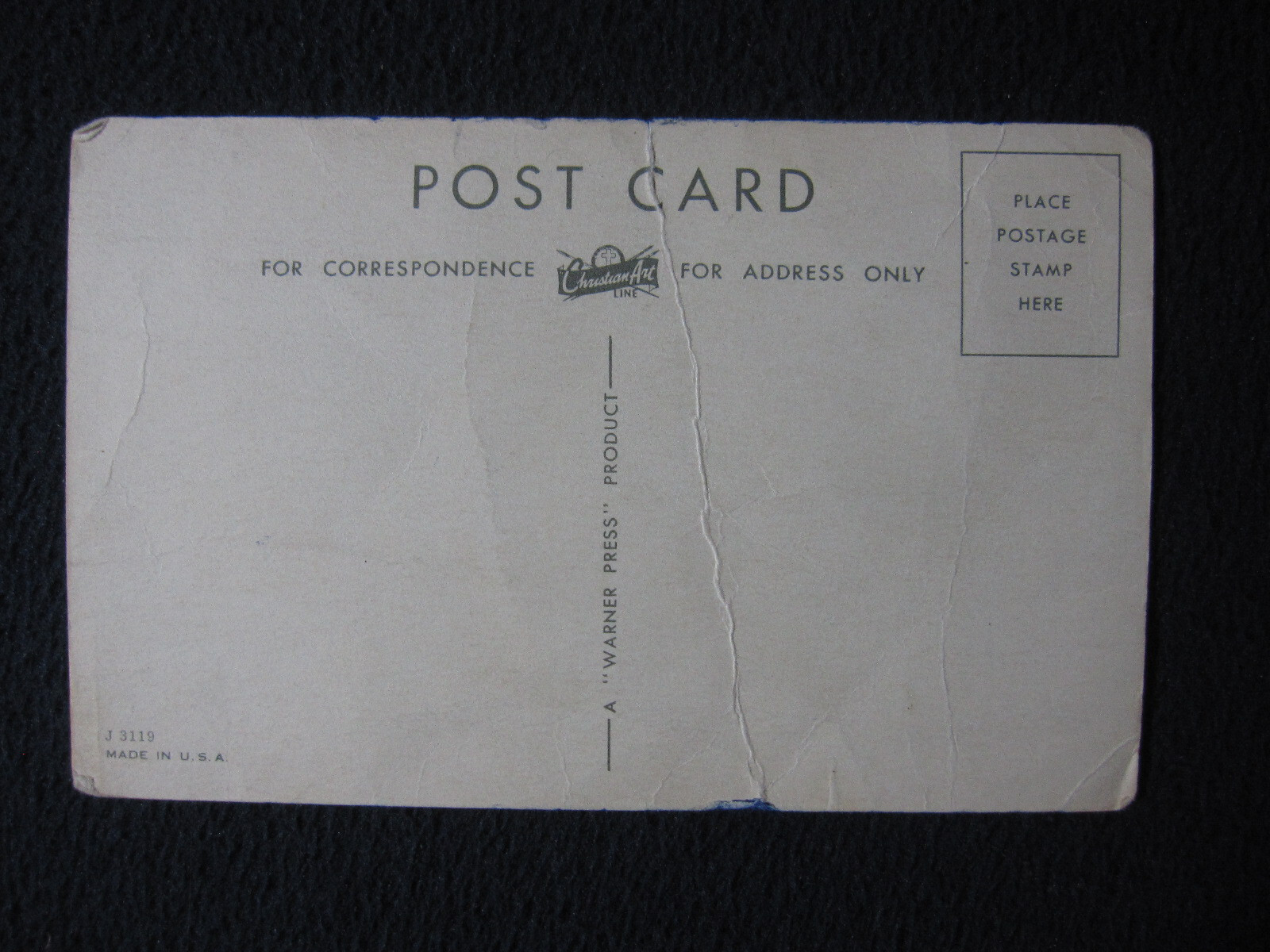 Vintage Ten Commandments Postcard [Warner Press] Undated