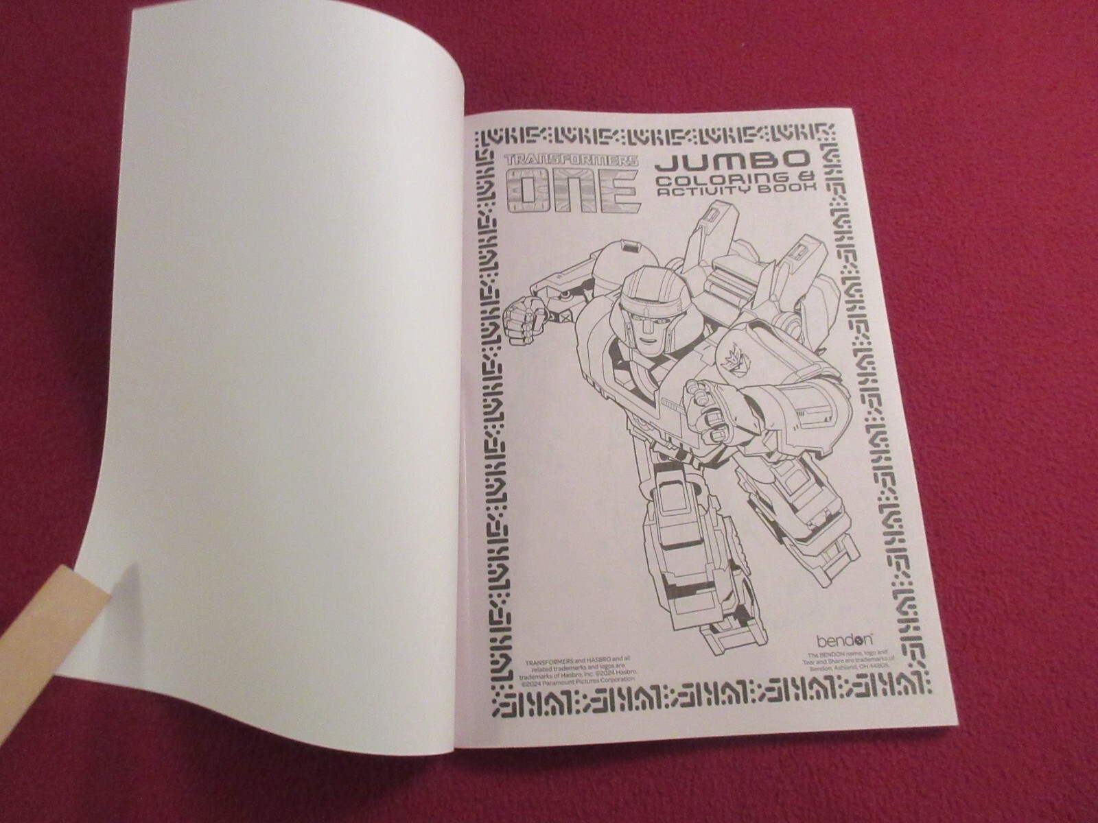 2023 Transformers One Jumbo Coloring & Activity Book – 80 Pages