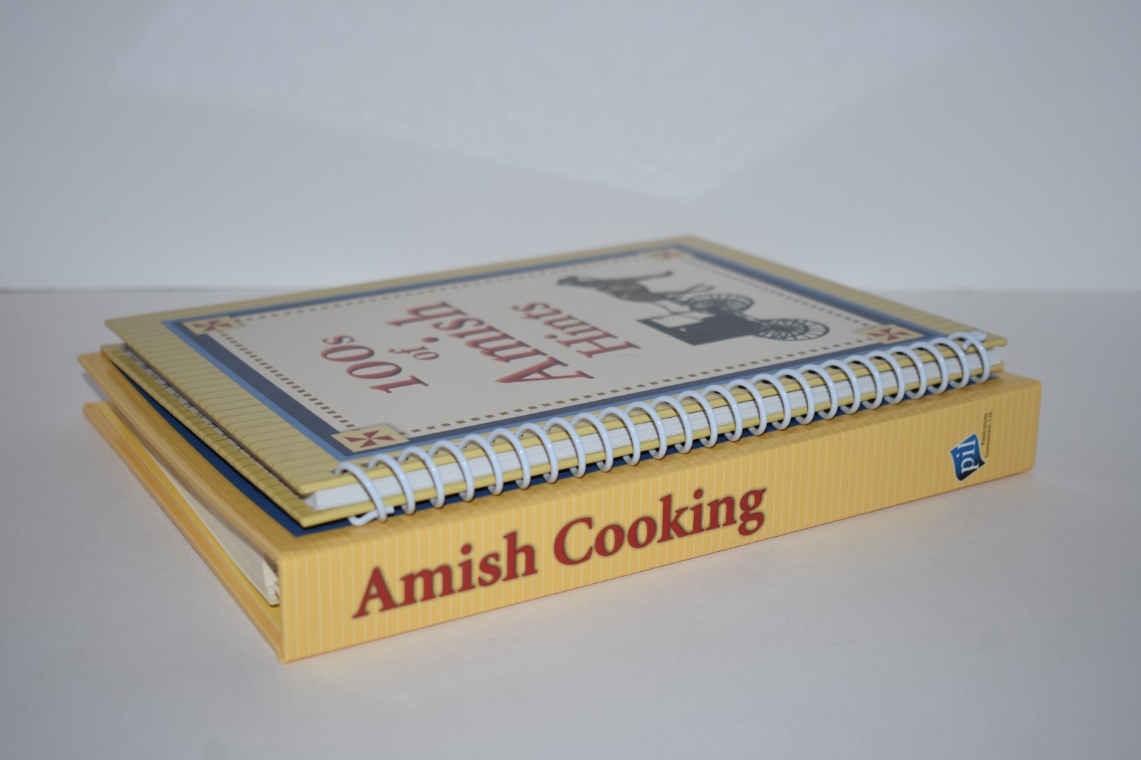 2 AMISH BOOKS – AMISH COOKING & 100&rsquo;s OF AMISH HINTS – HARDCOVER – RECIPES