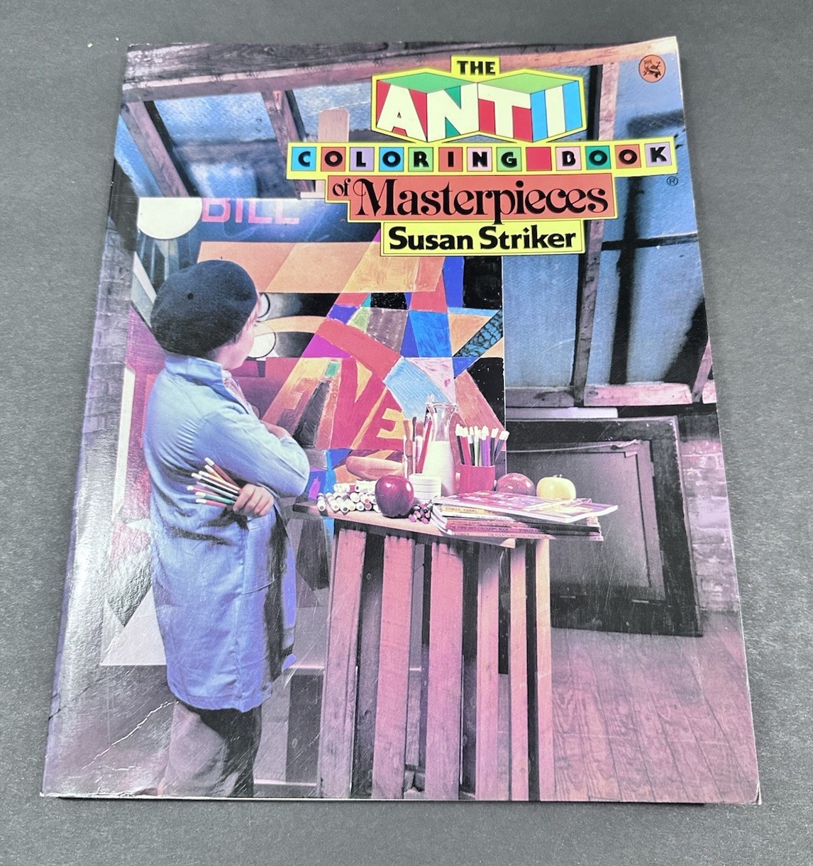 Vintage The Anti Coloring Book of Masterpieces Susan Striker Paperback 1982 New
