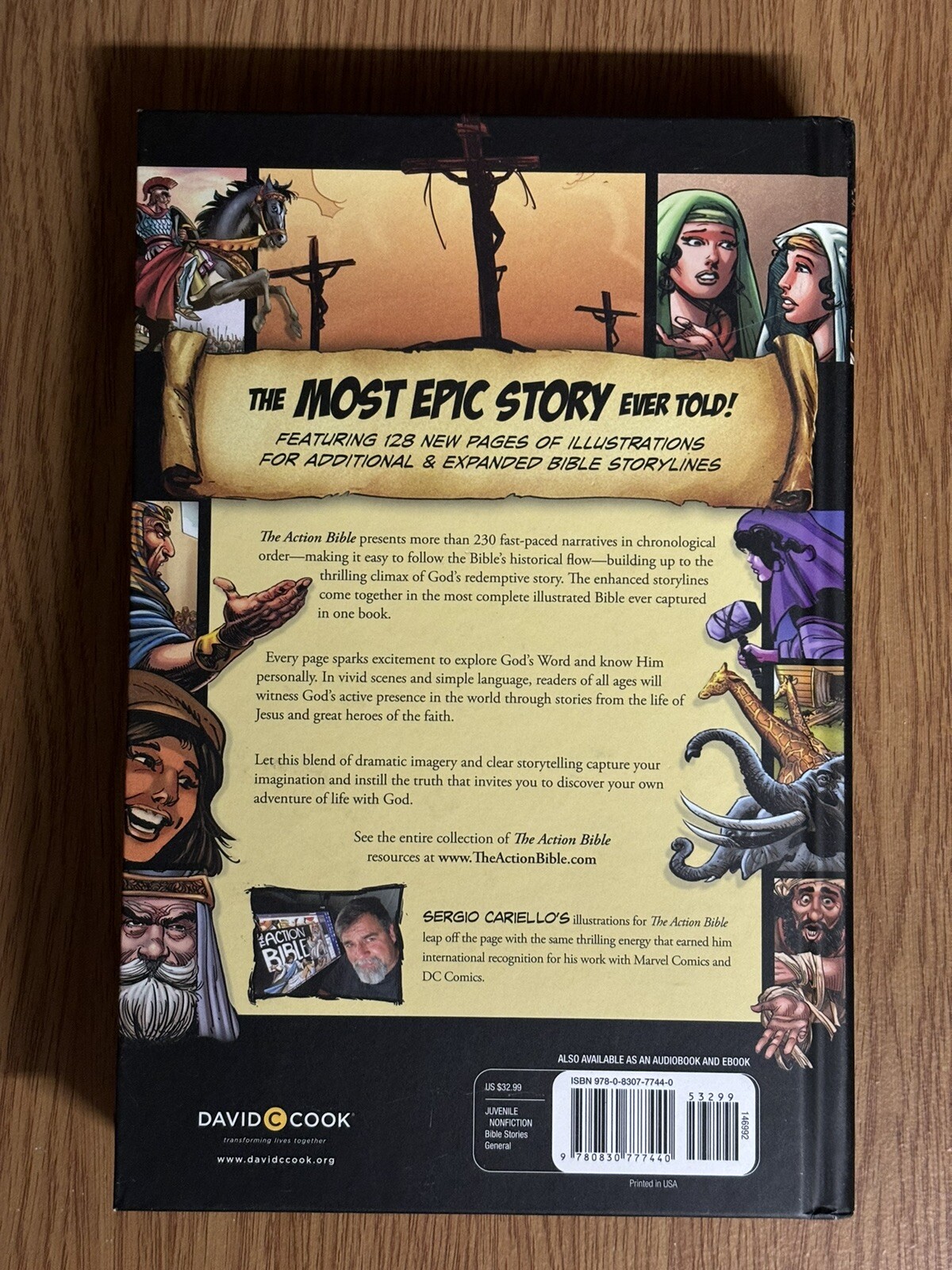 Sergio Cariello – The Action Bible: God&rsquo;s Redemptive Story (Hardcover, NEW)