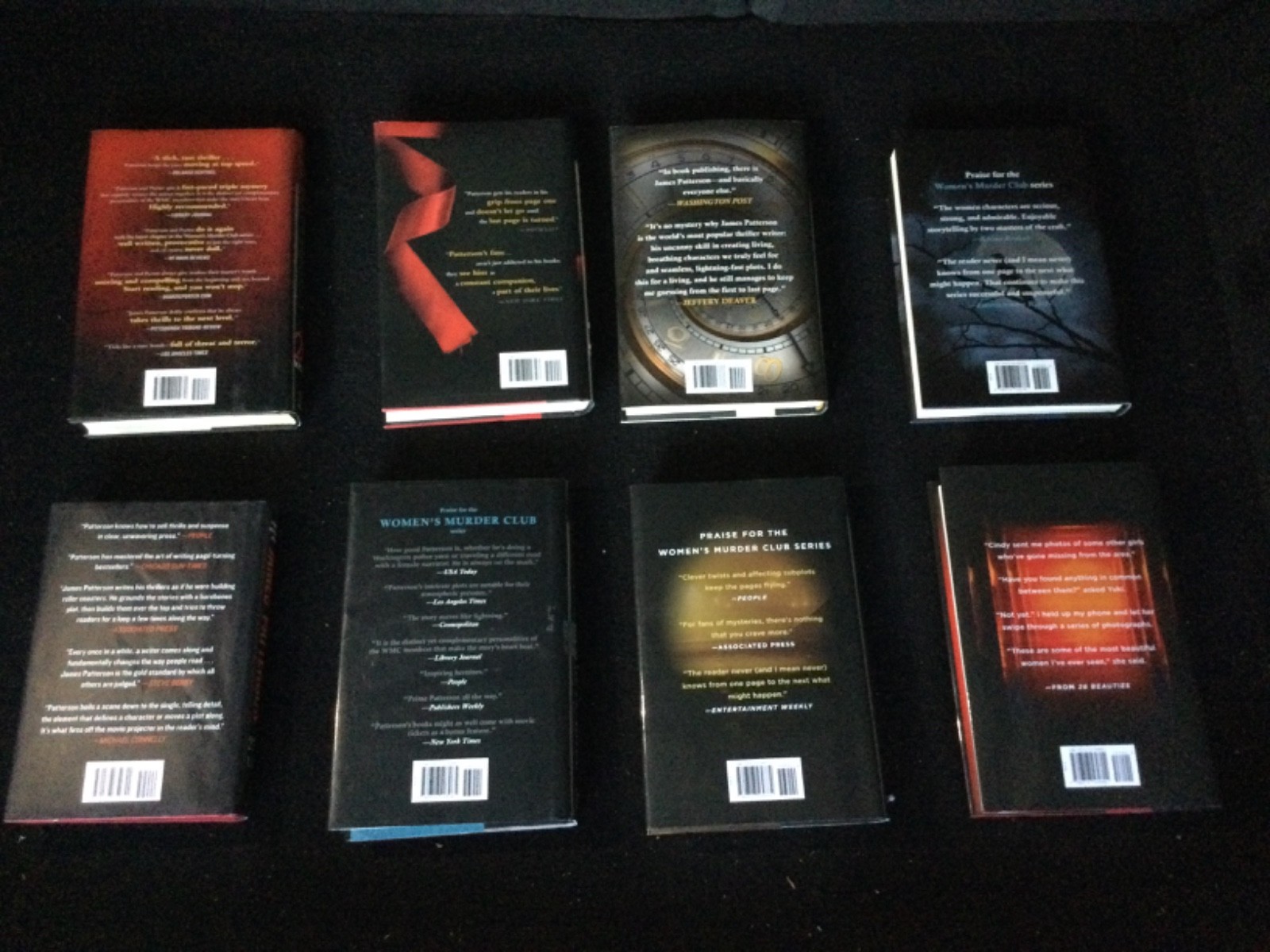 8 James Patterson THE WOMEN&rsquo;S MURDER CLUB # 20-26 All 1st/1st -HC/DJ VGC