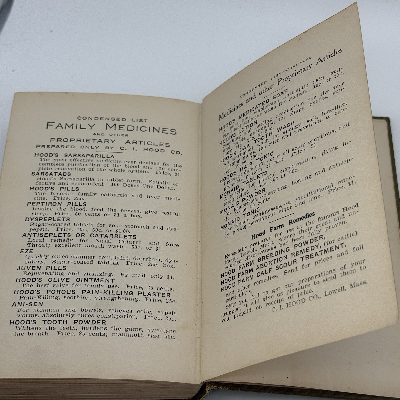 Antique Hood&rsquo;s Practical Cook&rsquo;s Book Lowell Massachusetts 1897 6th Printing HC