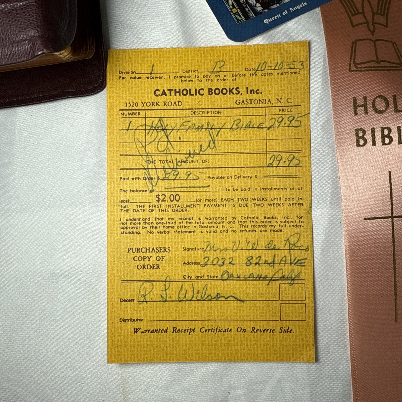 The Catholic Press Family Edition of the Holy Bible 1950s by John P O’Connell 3G