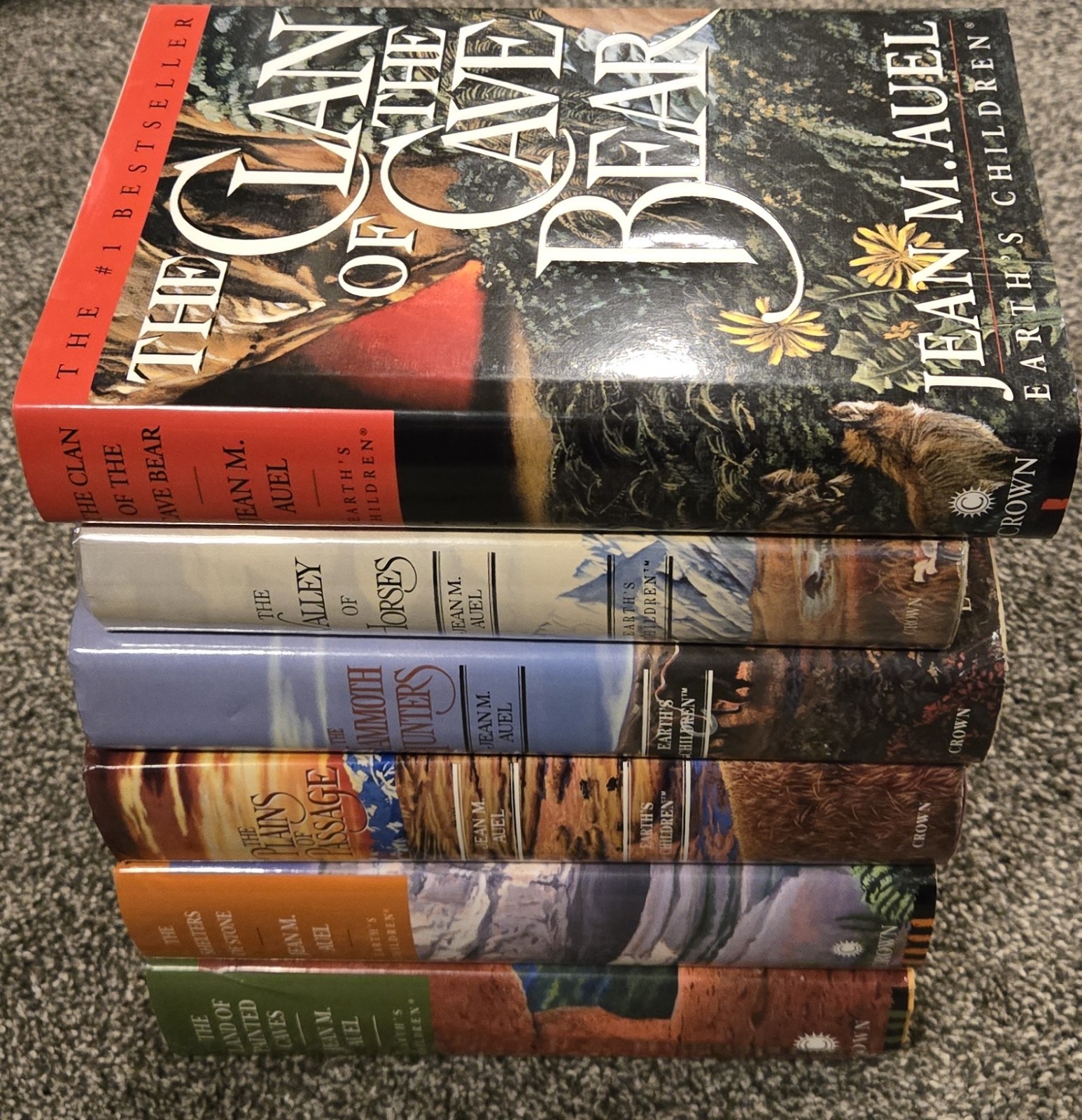 Clan of the Cave Bear (Earth&rsquo;s Children) Full Series 6 Books, HCDJ, Jean M. Auel