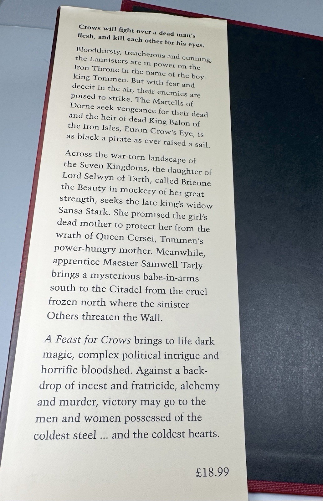 A Feast For Crows UK First Edition Third Print HC George RR Martin Voyager VG!