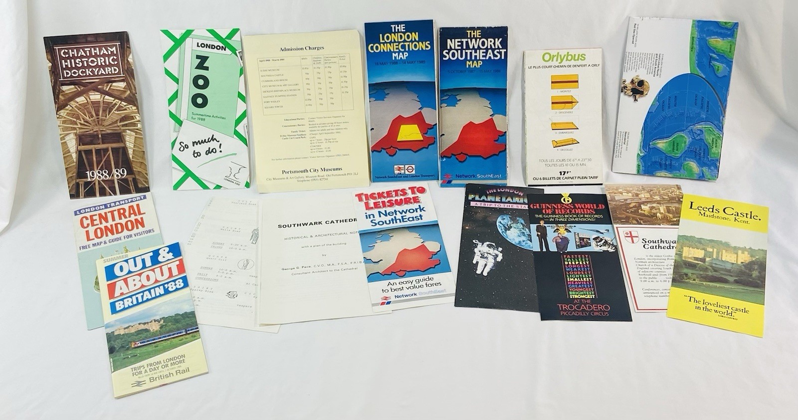 Large Lot Of 90+ Vintage Europe Brochures Maps Guides Newspaper Etc from 1988