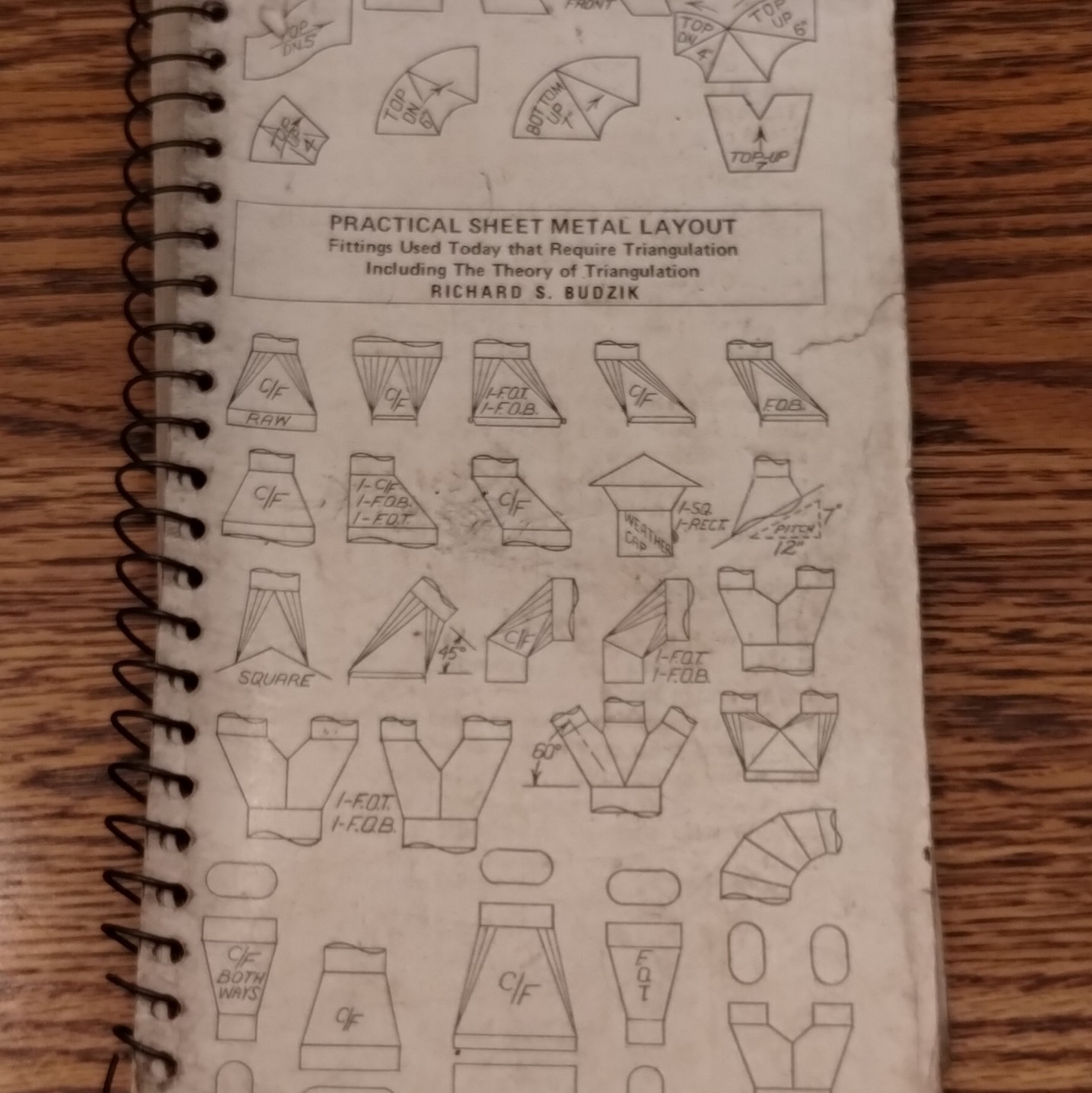 Practical Sheet Metal Layout Triangulation Fittings Spiralbound 1971 Illustrated