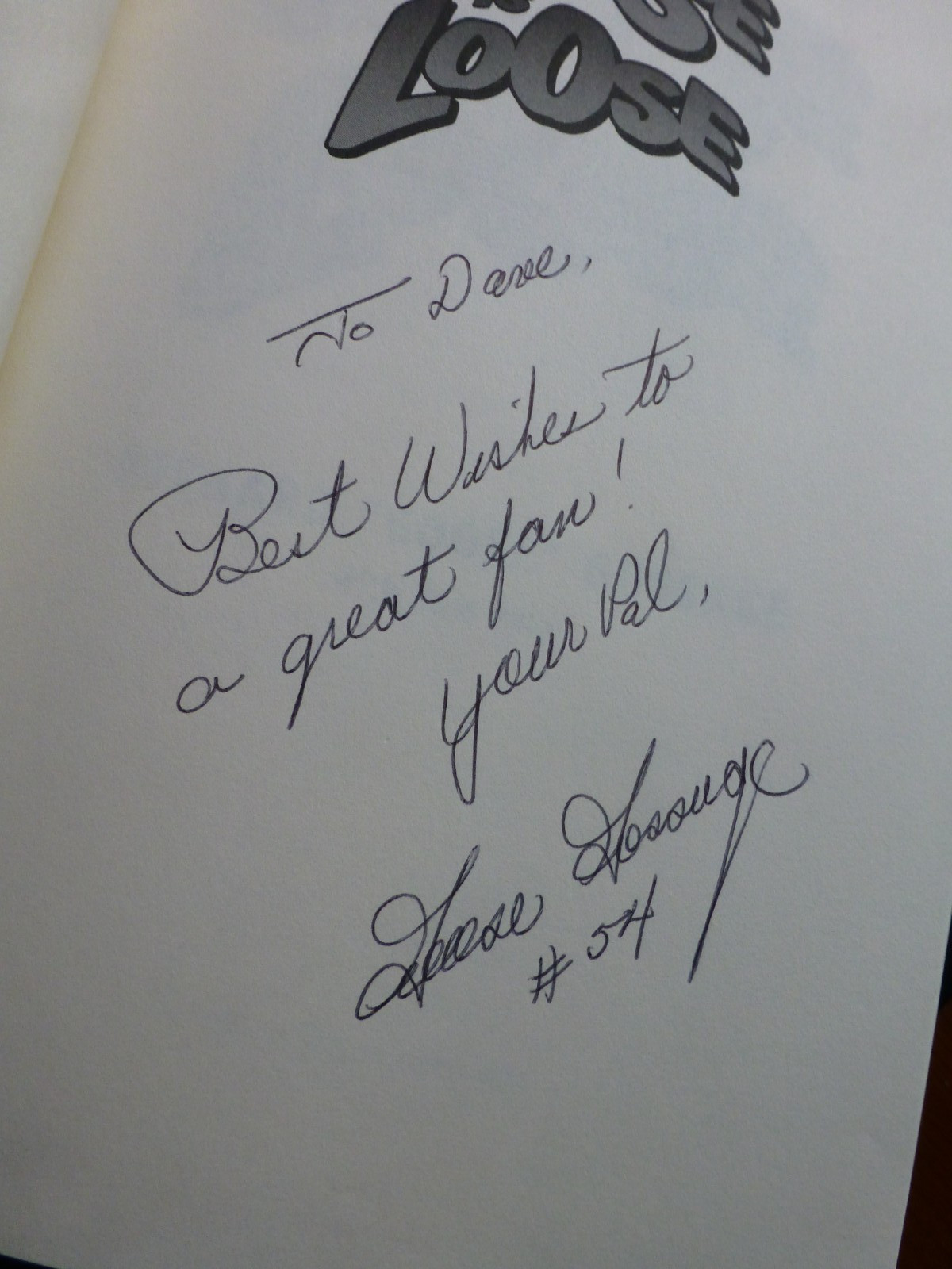 Goose Gossage Signed First Edition Book « The Goose is Loose » with COA