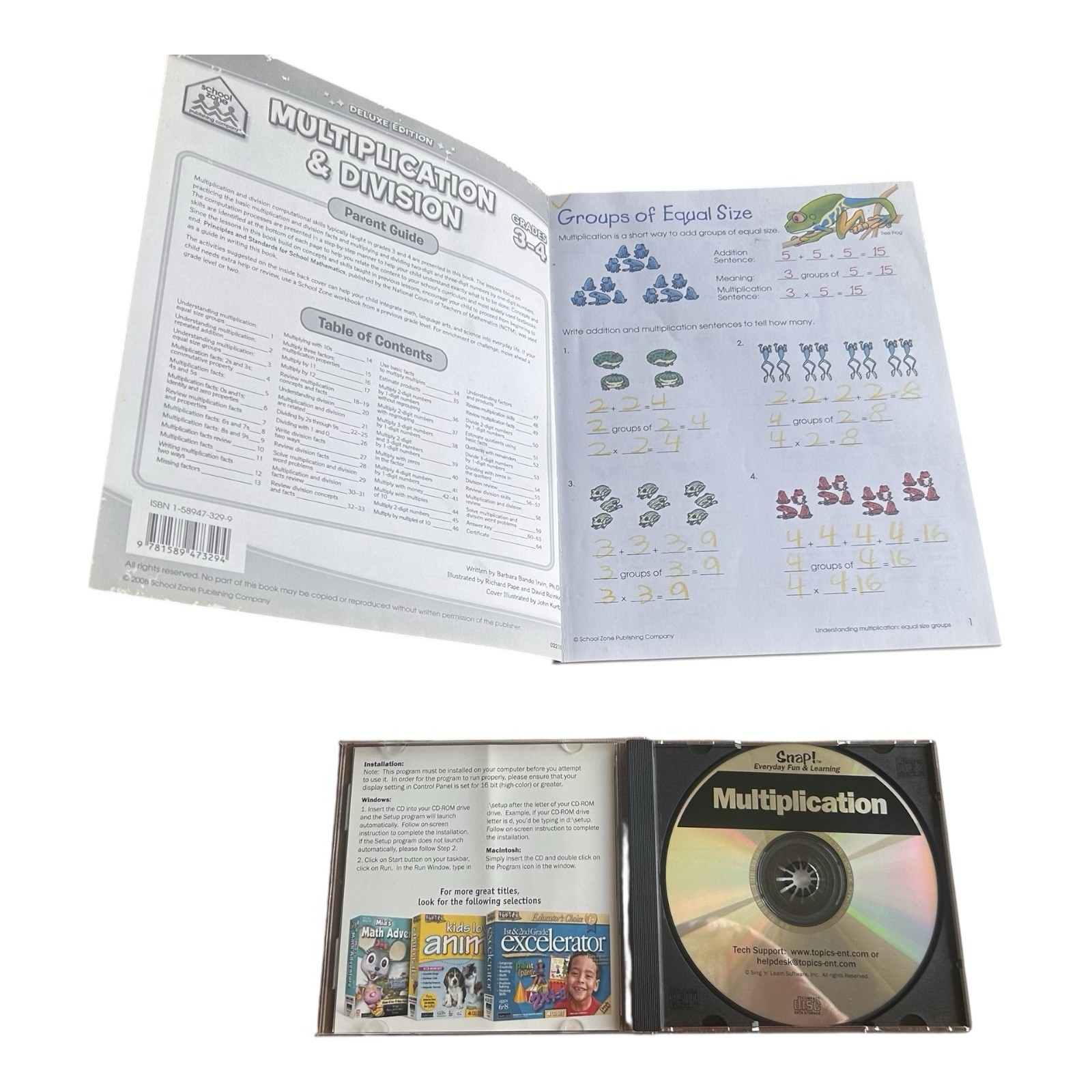 Multiplication & Division Workbook & Snap! Multiplication CD-ROM Home School