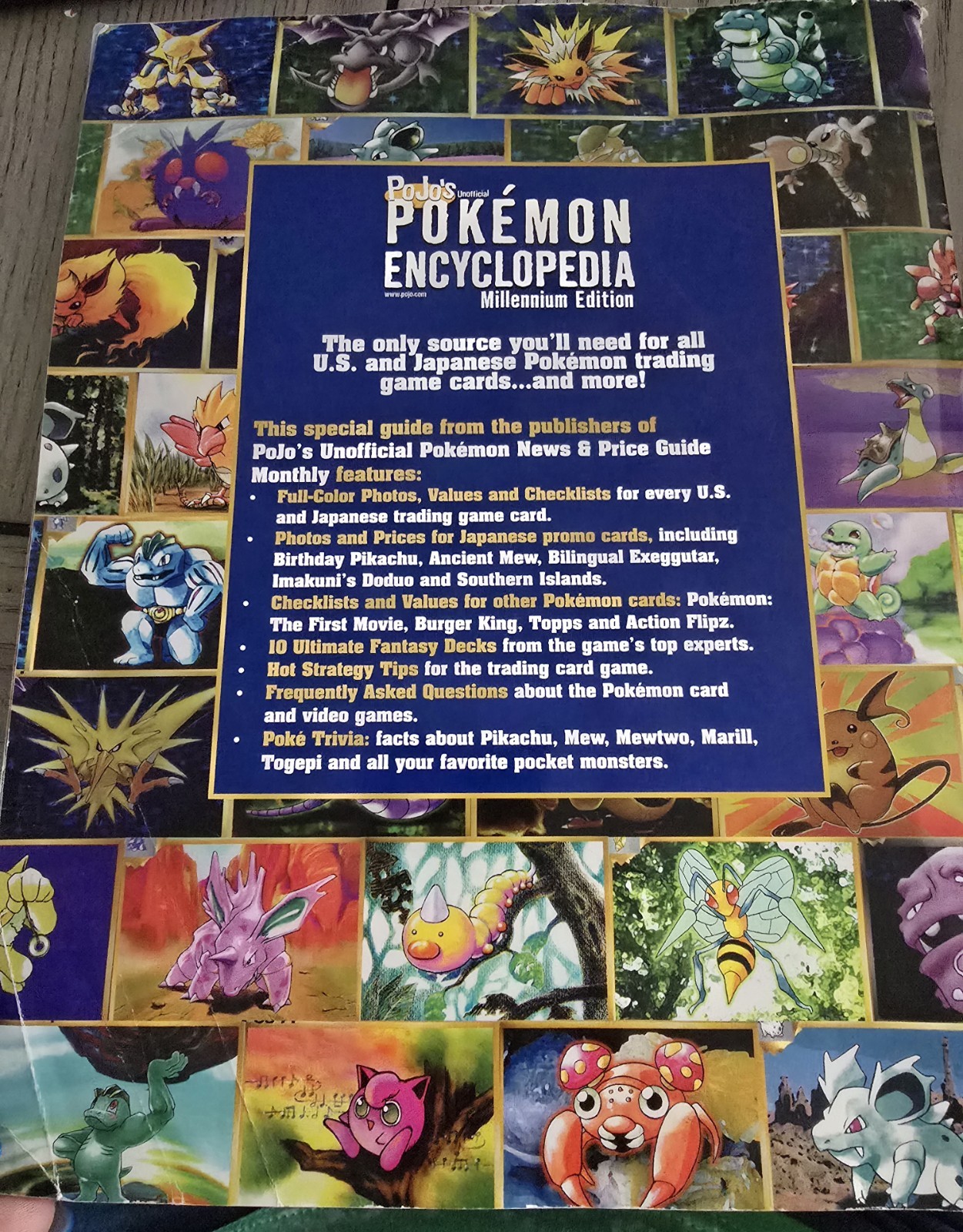 PoJo&rsquo;s Unofficial Pokémon Encyclopedia Millennium Edition Paperback Full Color