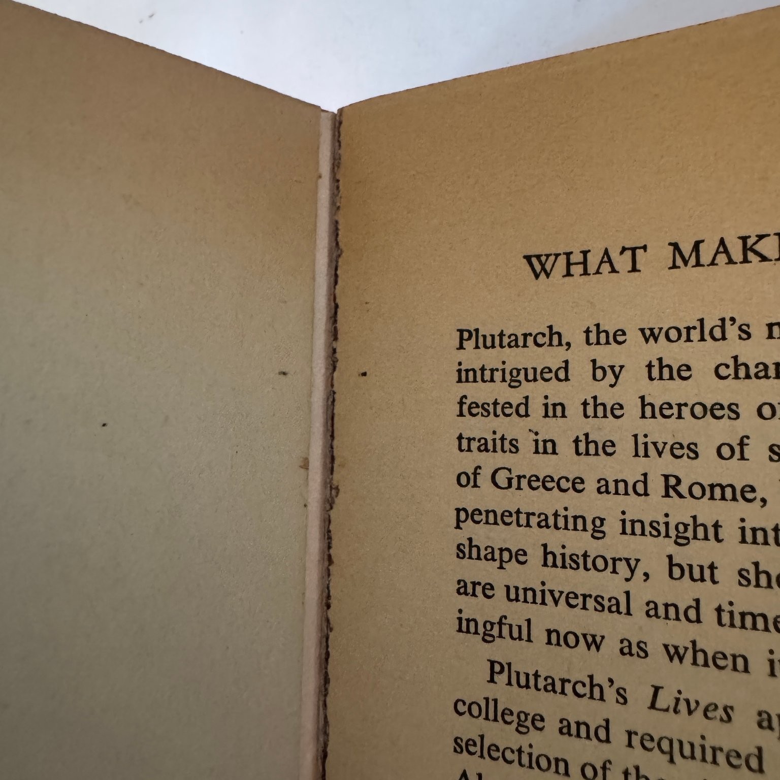 Plutarch&rsquo;s Lives Men Who Shaped History Lindeman 1950 Mentor Classic Paperback